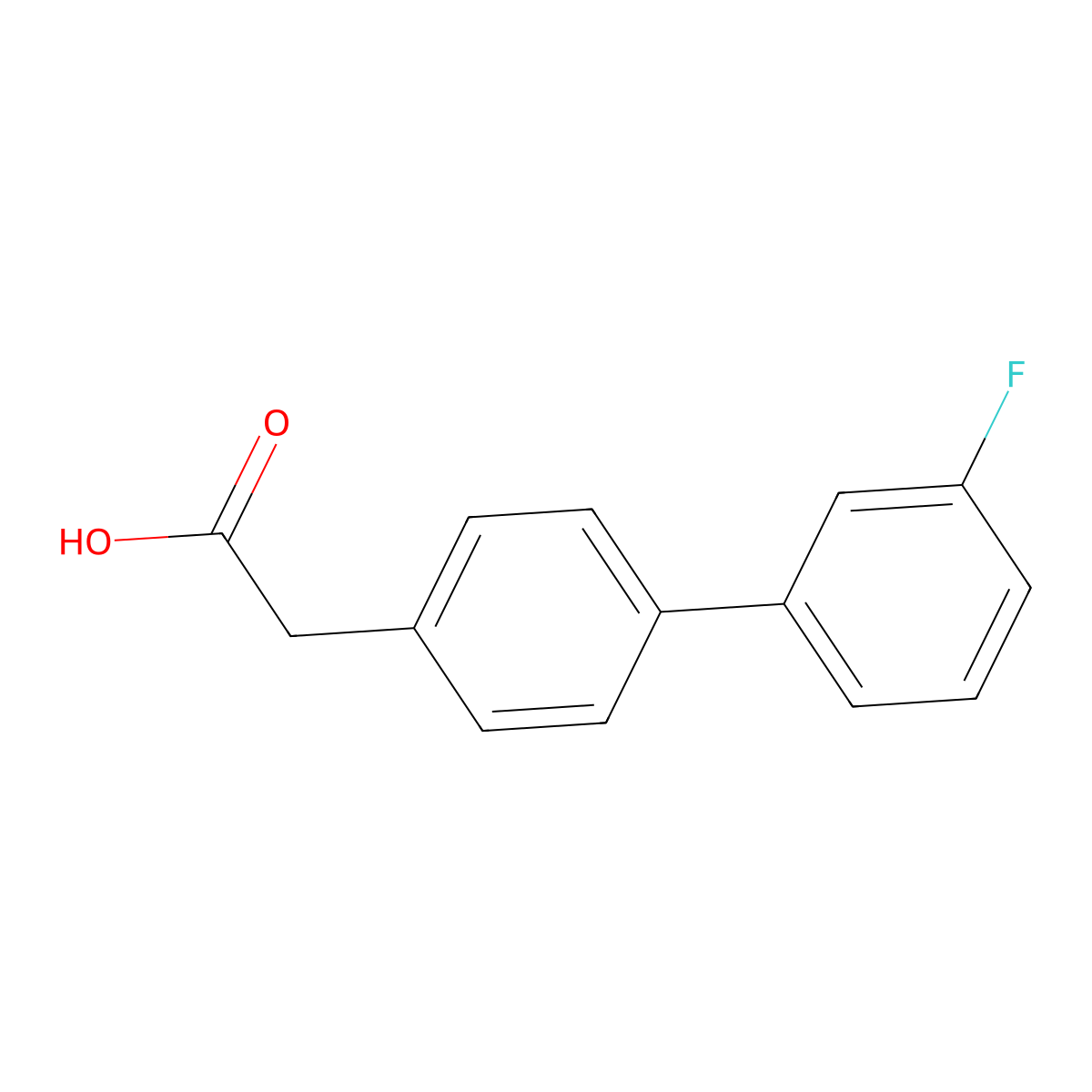 4-(3-Fluorophenyl)phenylacetic acid molecular structure, CAS 5002-38-0