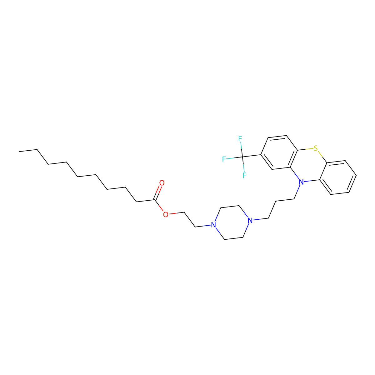 Fluphenazine Decanoate molecular structure, CAS 5002-47-1