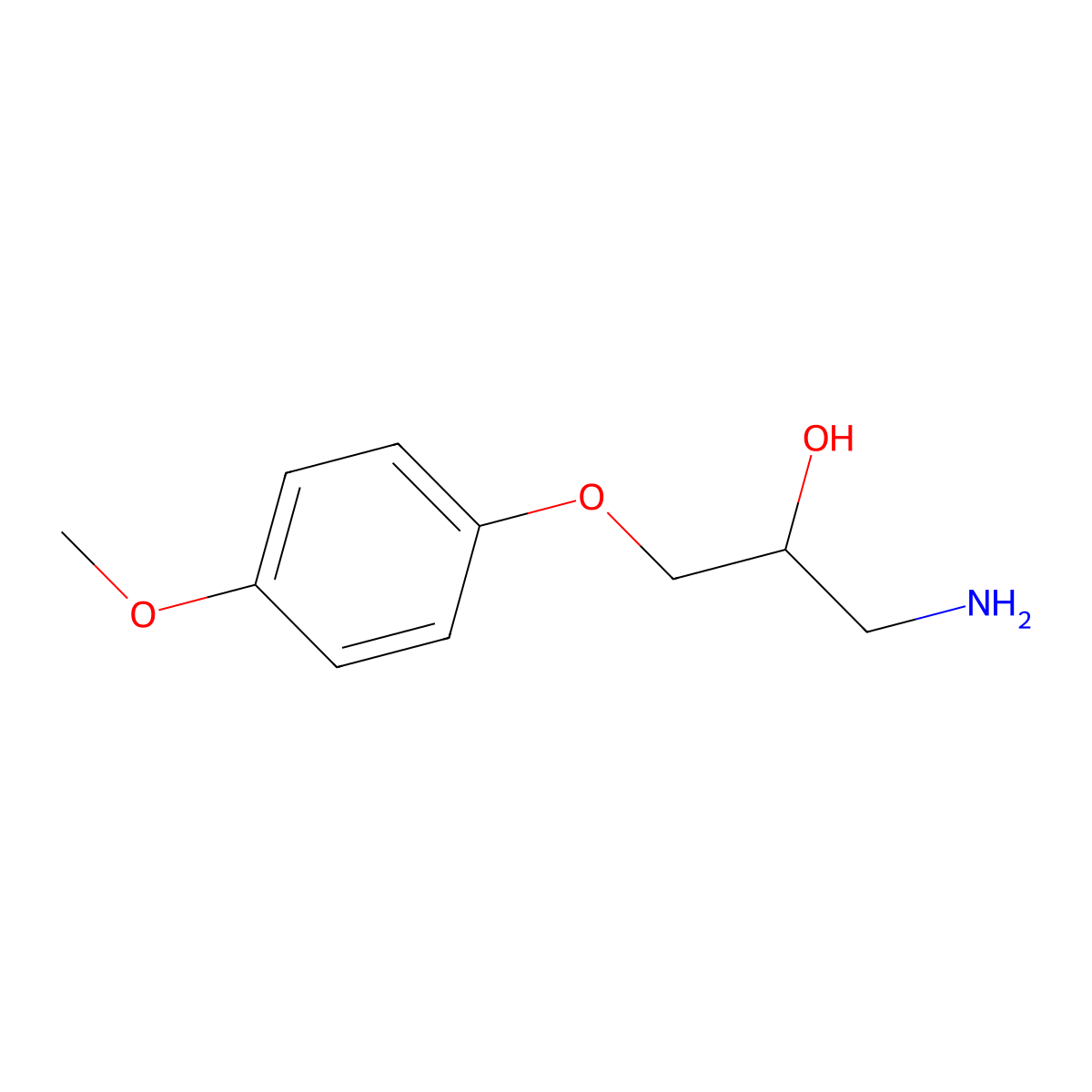 1-Amino-3-(4-methoxyphenoxy)propan-2-ol molecular structure, CAS 5002-93-7