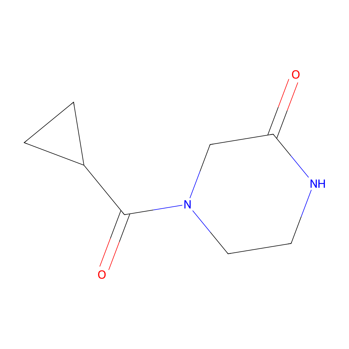 4-(Cyclopropanecarbonyl)piperazin-2-one molecular structure, CAS 500201-52-5