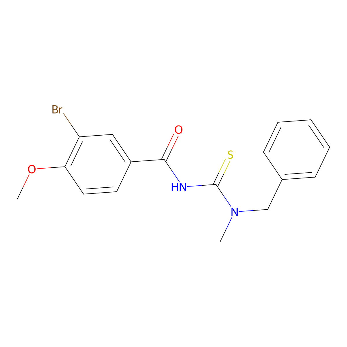N-[benzyl(methyl)carbamothioyl]-3-bromo-4-methoxybenzamide molecular structure, CAS 500201-60-5