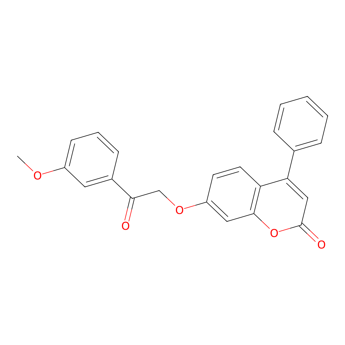 7-[2-(3-methoxyphenyl)-2-oxoethoxy]-4-phenyl-2H-chromen-2-one molecular structure, CAS 500203-37-2