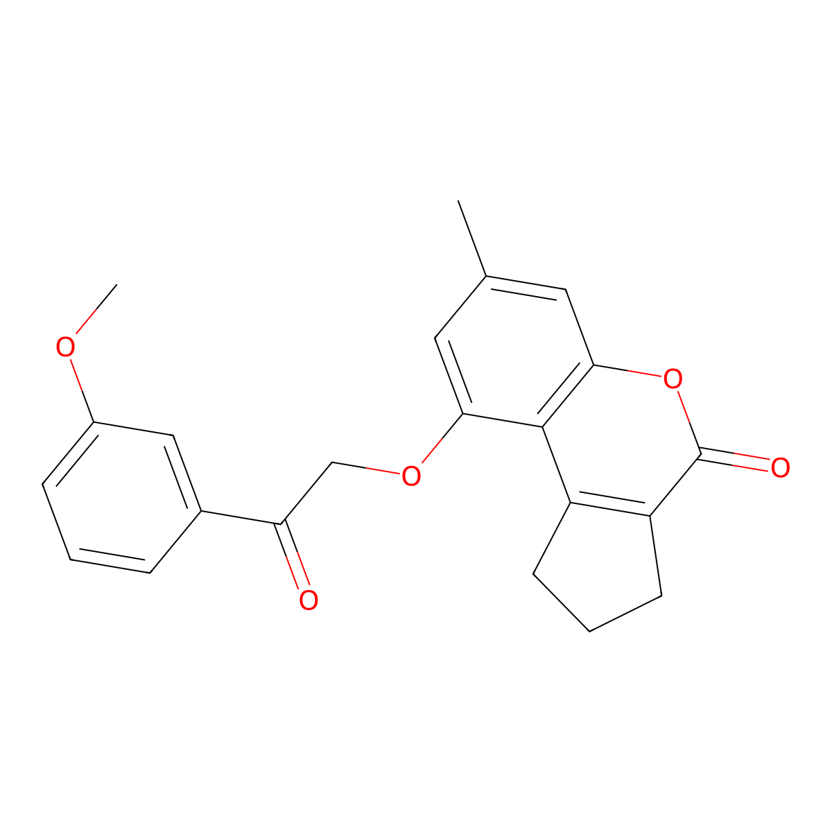 9-[2-(3-methoxyphenyl)-2-oxoethoxy]-7-methyl-2,3-dihydrocyclopenta[c]chromen-4(1H)-one molecular structure, CAS 500203-39-4