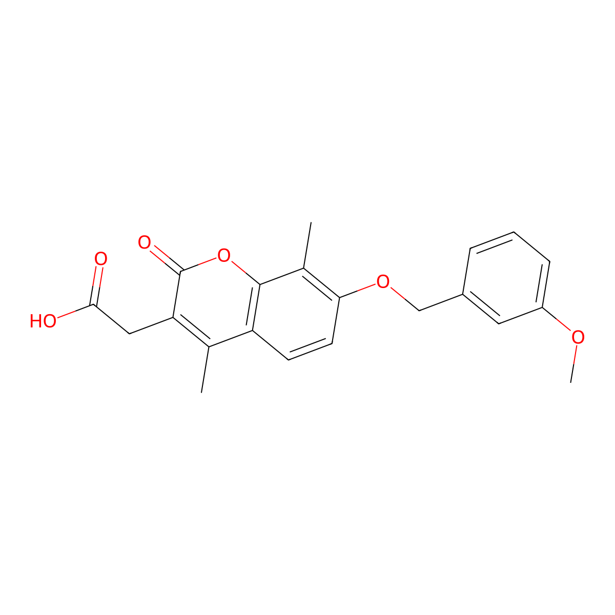 {7-[(3-methoxybenzyl)oxy]-4,8-dimethyl-2-oxo-2H-chromen-3-yl}acetic acid molecular structure, CAS 500203-66-7
