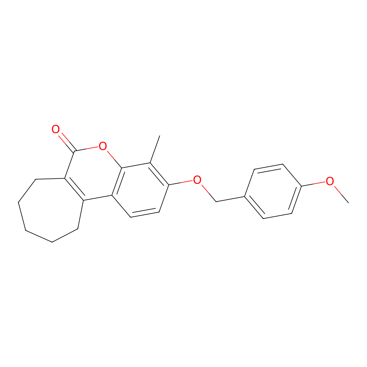 3-[(4-methoxybenzyl)oxy]-4-methyl-8,9,10,11-tetrahydrocyclohepta[c]chromen-6(7H)-one molecular structure, CAS 500203-69-0