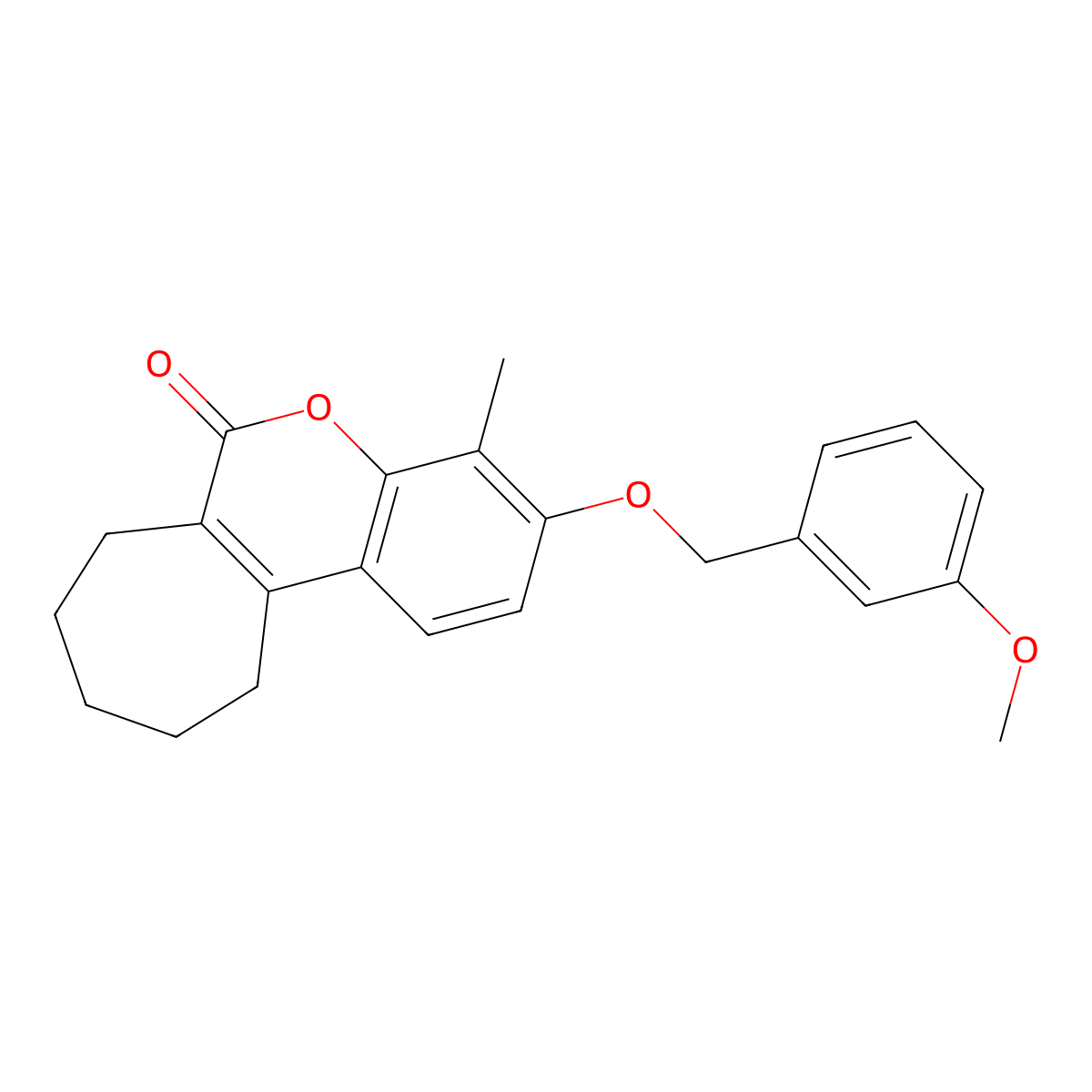 3-[(3-methoxybenzyl)oxy]-4-methyl-8,9,10,11-tetrahydrocyclohepta[c]chromen-6(7H)-one molecular structure, CAS 500203-70-3