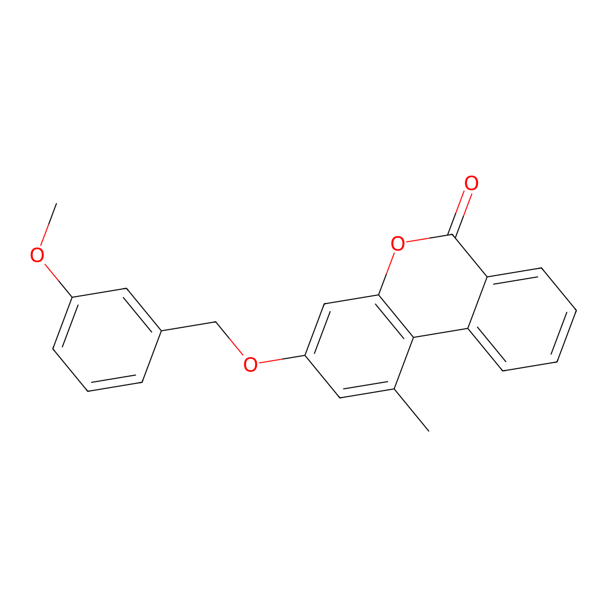 3-[(3-methoxybenzyl)oxy]-1-methyl-6H-benzo[c]chromen-6-one molecular structure, CAS 500203-71-4