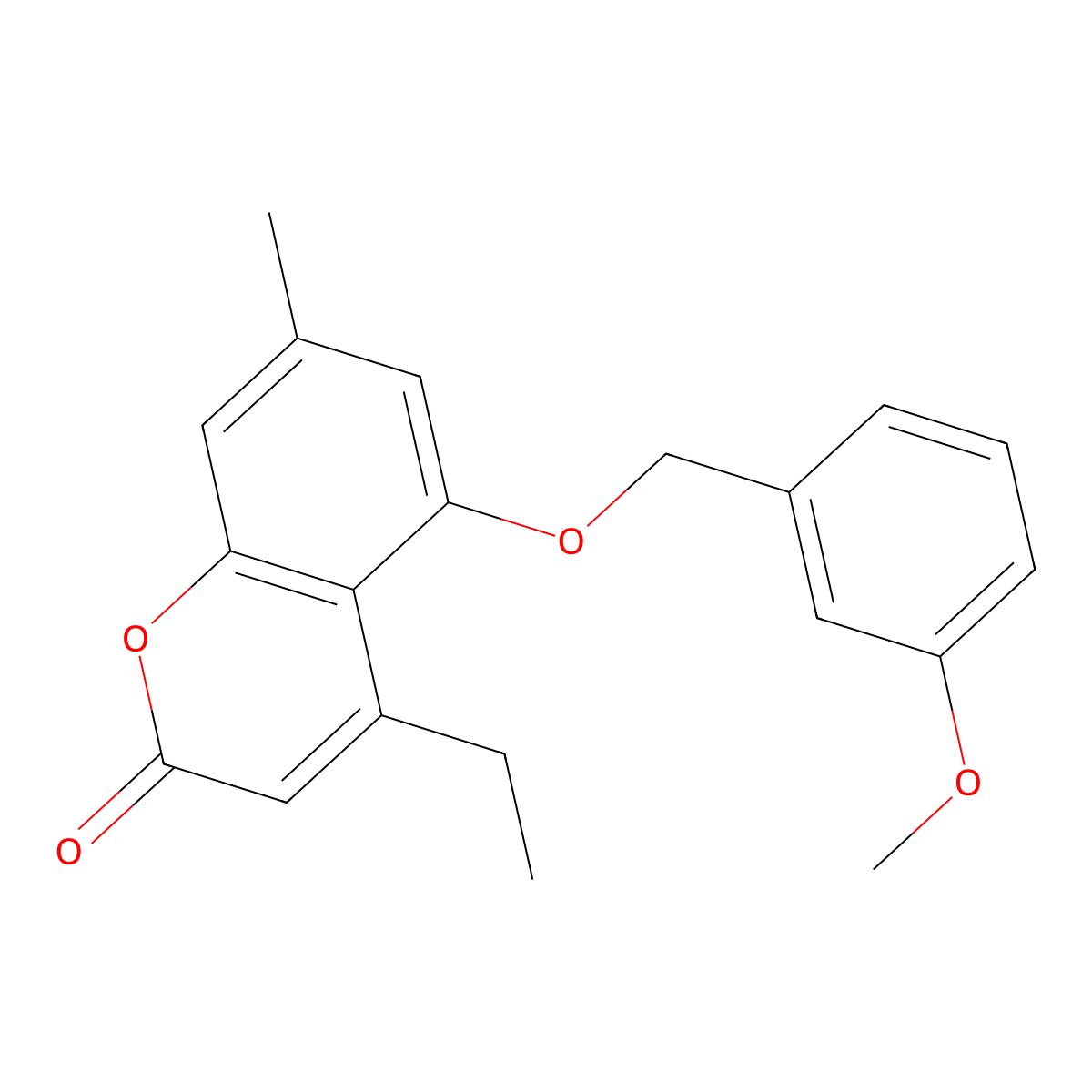 4-ethyl-5-[(3-methoxybenzyl)oxy]-7-methyl-2H-chromen-2-one molecular structure, CAS 500203-72-5