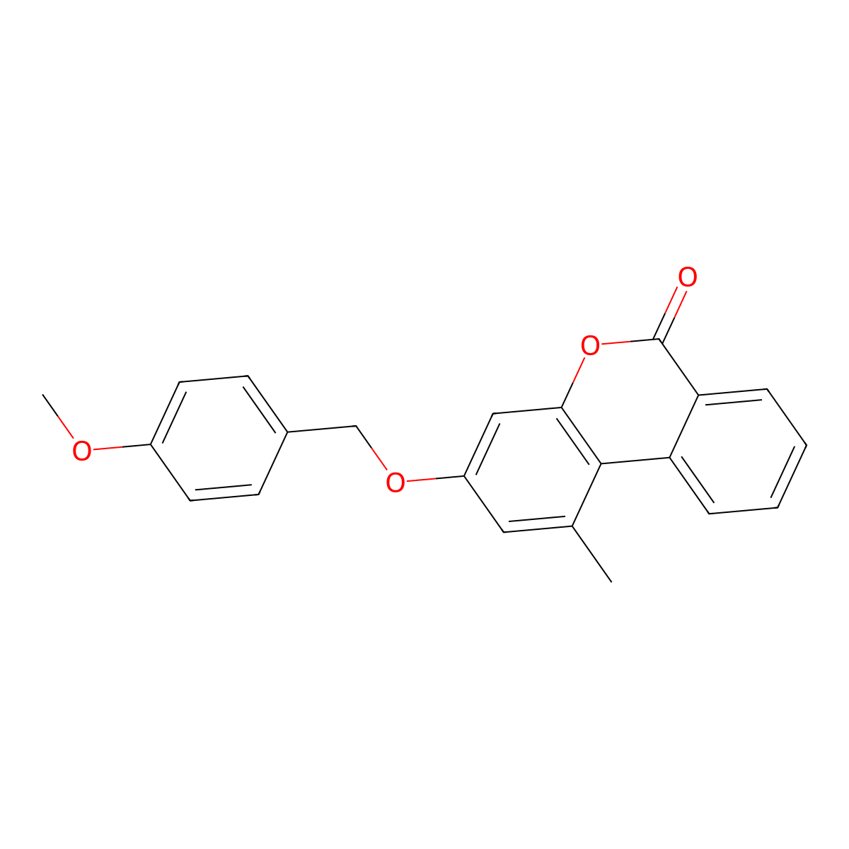 3-[(4-methoxybenzyl)oxy]-1-methyl-6H-benzo[c]chromen-6-one molecular structure, CAS 500203-77-0