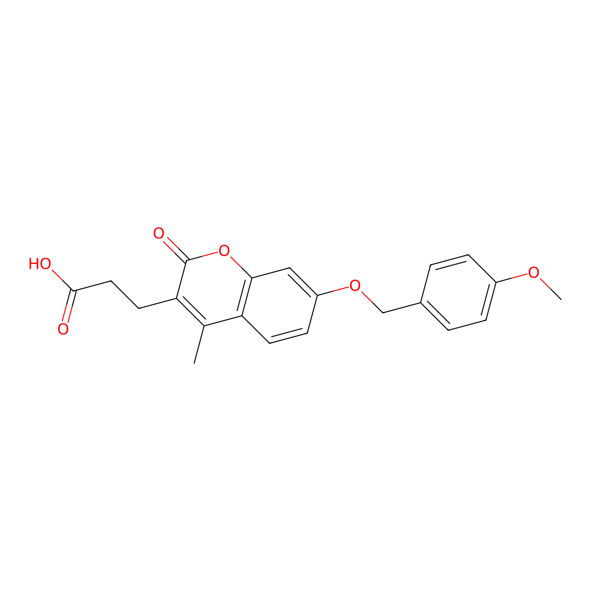 3-{7-[(4-methoxybenzyl)oxy]-4-methyl-2-oxo-2H-chromen-3-yl}propanoic acid molecular structure, CAS 500203-87-2