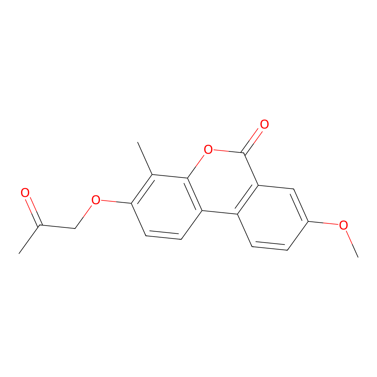 8-Methoxy-4-methyl-3-(2-oxopropoxy)benzo[c]chromen-6-one molecular structure, CAS 500203-92-9
