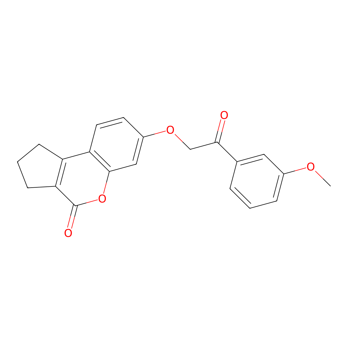 7-[2-(3-methoxyphenyl)-2-oxoethoxy]-2,3-dihydrocyclopenta[c]chromen-4(1H)-one molecular structure, CAS 500203-98-5
