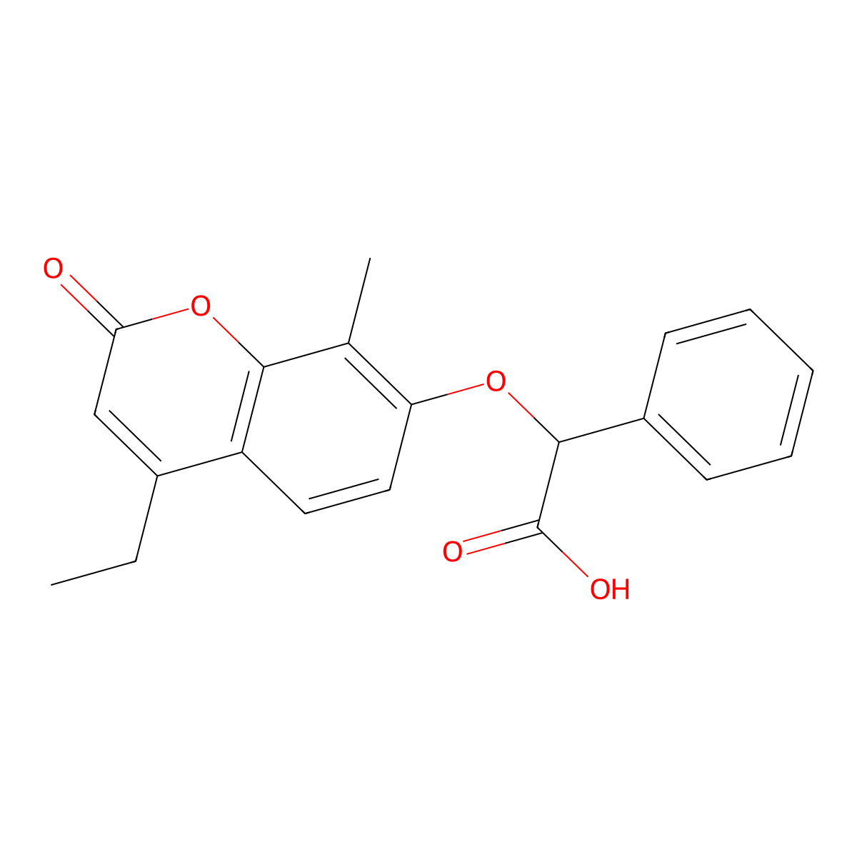 [(4-ethyl-8-methyl-2-oxo-2H-chromen-7-yl)oxy](phenyl)acetic acid molecular structure, CAS 500204-09-1