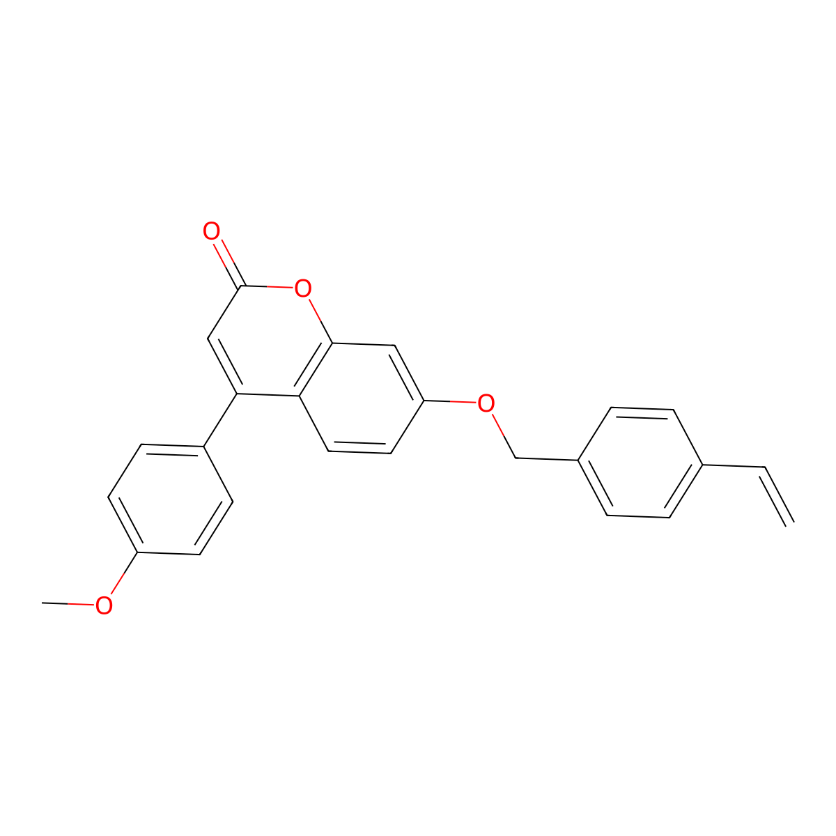 4-(4-methoxyphenyl)-7-[(4-vinylbenzyl)oxy]-2H-chromen-2-one molecular structure, CAS 500204-14-8