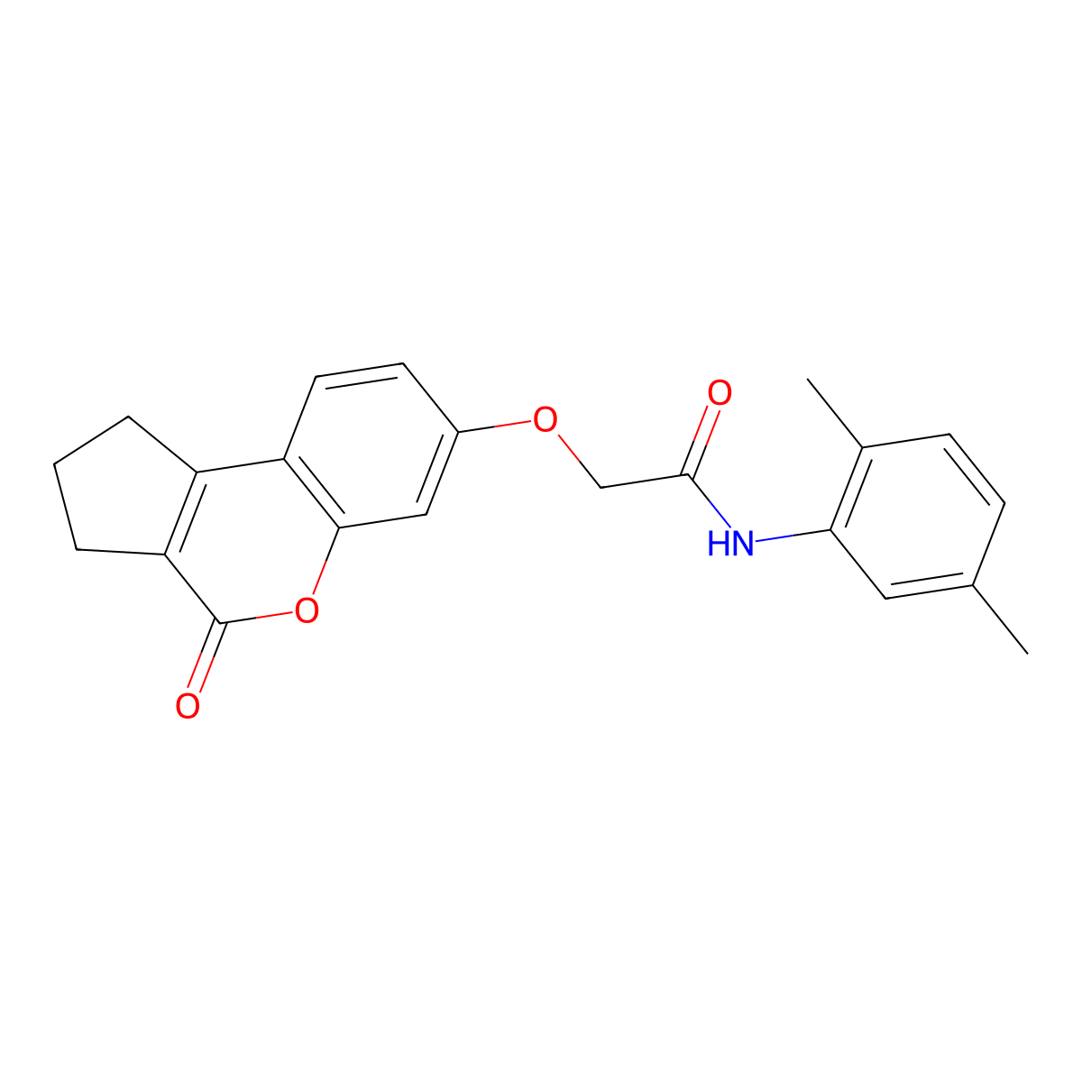 N~1~-(2,5-dimethylphenyl)-2-[(4-oxo-1,2,3,4-tetrahydrocyclopenta[c]chromen-7-yl)oxy]acetamide molecular structure, CAS 500204-33-1