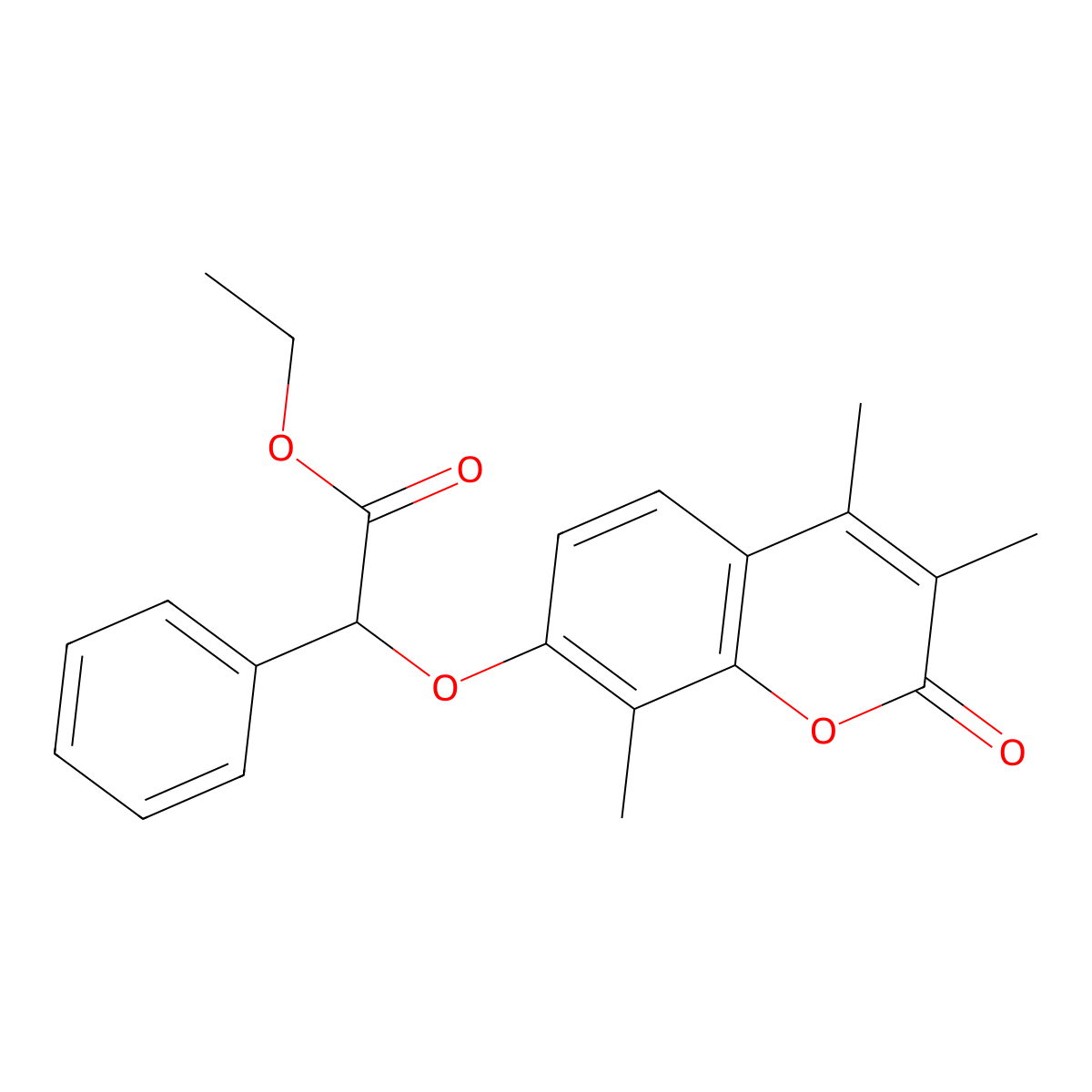 ethyl phenyl[(3,4,8-trimethyl-2-oxo-2H-chromen-7-yl)oxy]acetate molecular structure, CAS 500204-37-5
