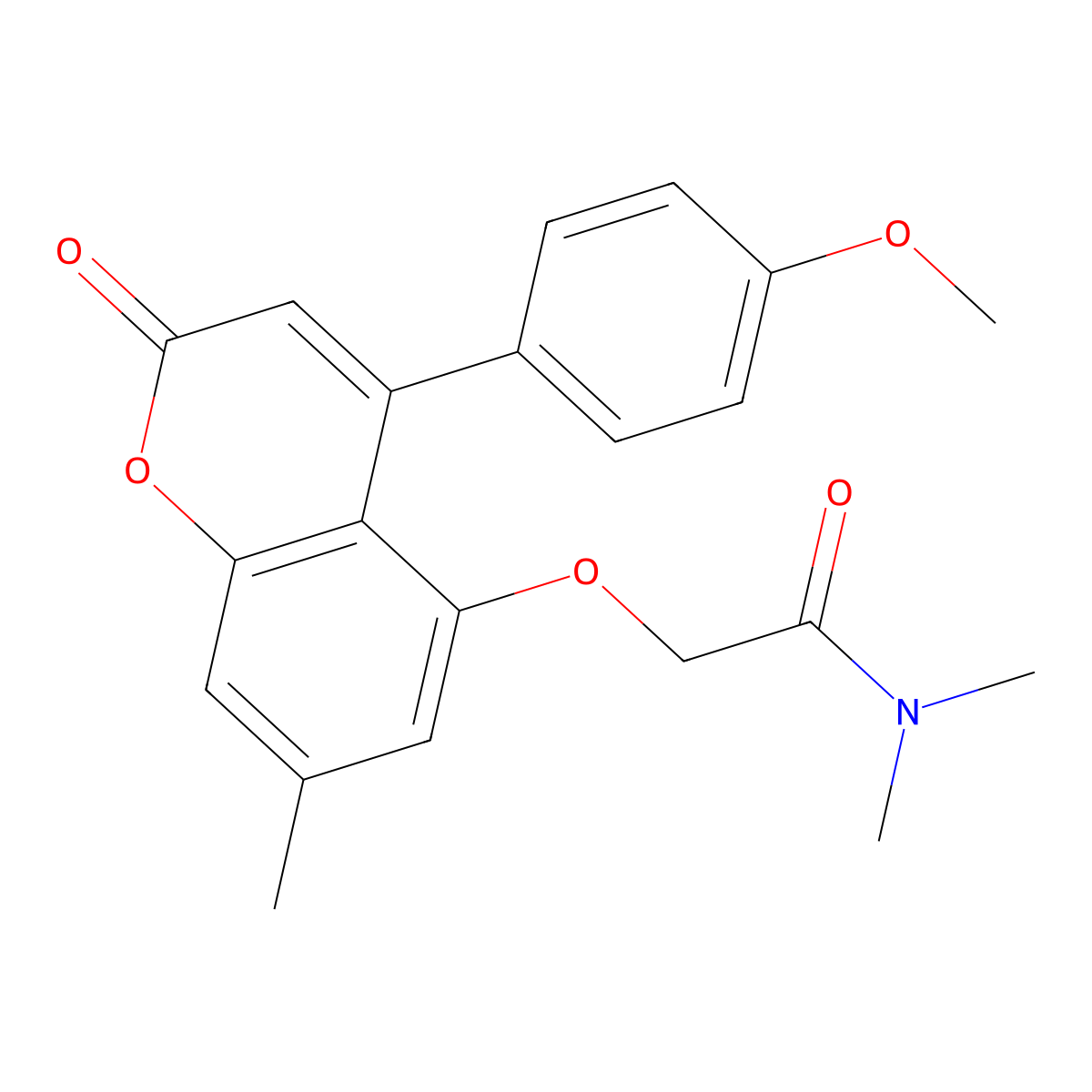 2-{[4-(4-methoxyphenyl)-7-methyl-2-oxo-2H-chromen-5-yl]oxy}-N,N-dimethylacetamide molecular structure, CAS 500204-64-8