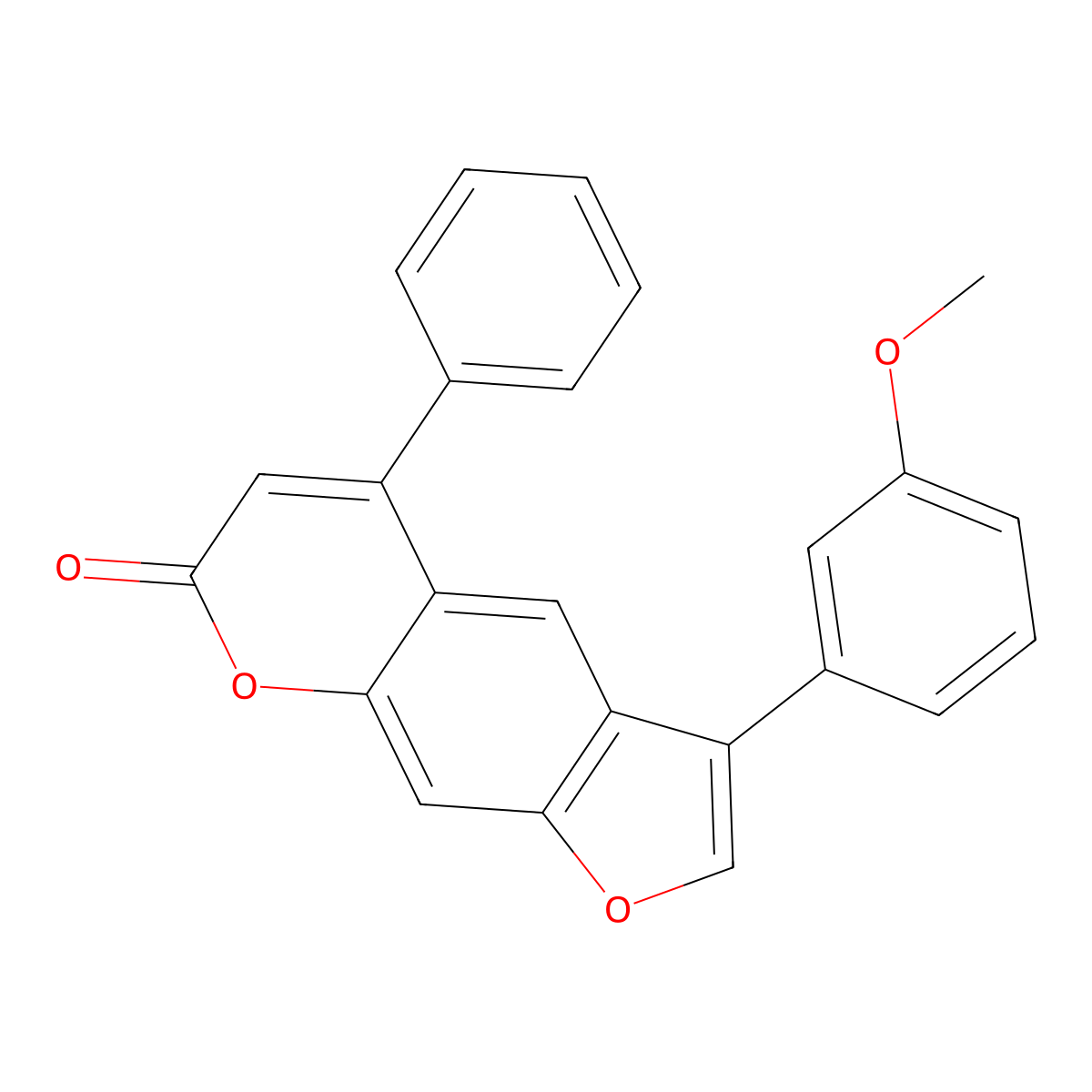 3-(3-methoxyphenyl)-5-phenyl-7H-furo[3,2-g]chromen-7-one molecular structure, CAS 500204-84-2