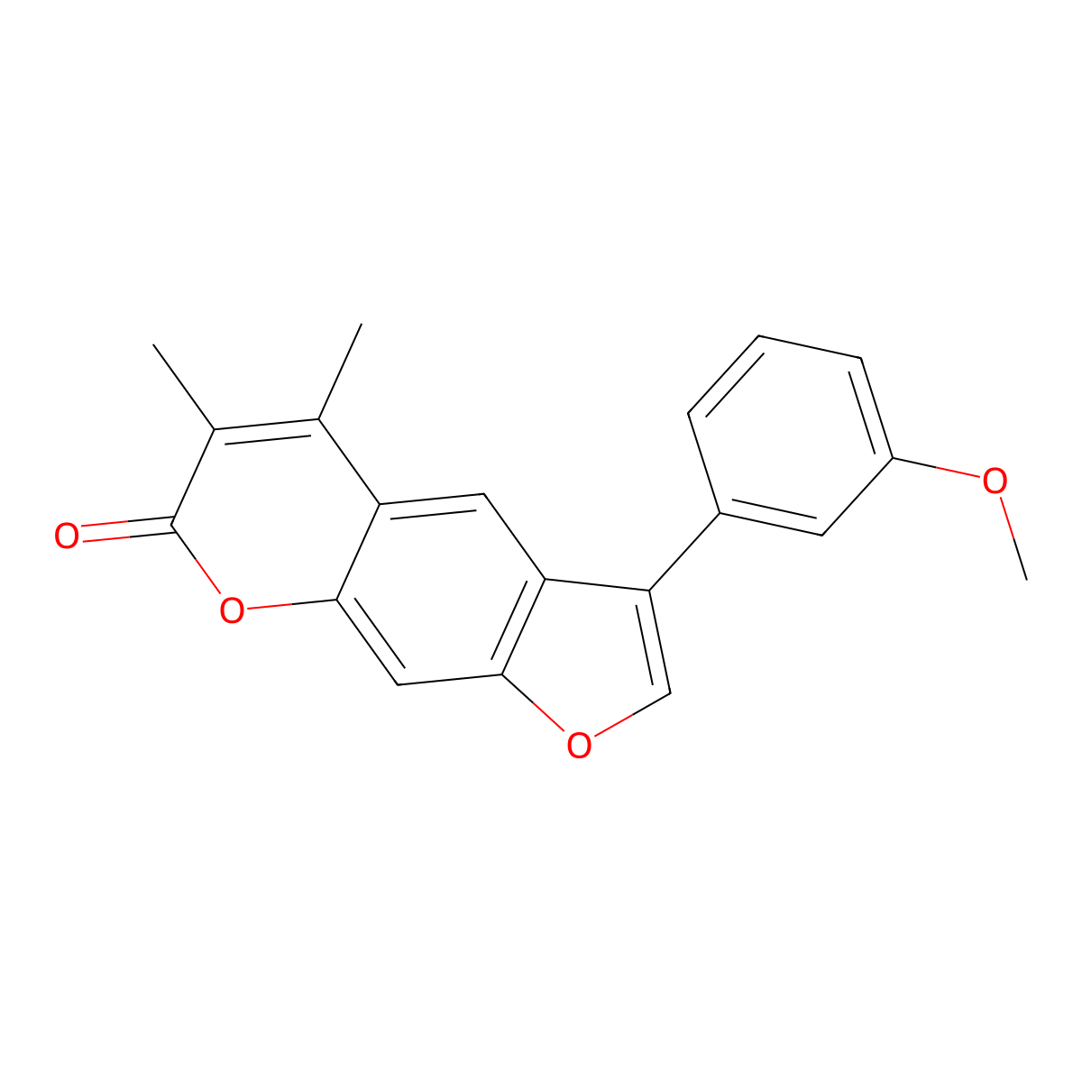 3-(3-methoxyphenyl)-5,6-dimethyl-7H-furo[3,2-g]chromen-7-one molecular structure, CAS 500204-93-3