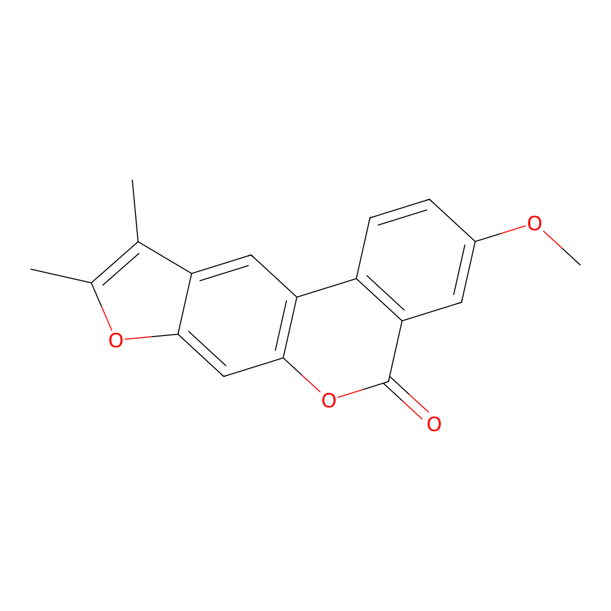 3-Methoxy-9,10-dimethyl-[1]benzofuro[6,5-c]isochromen-5-one molecular structure, CAS 500204-96-6