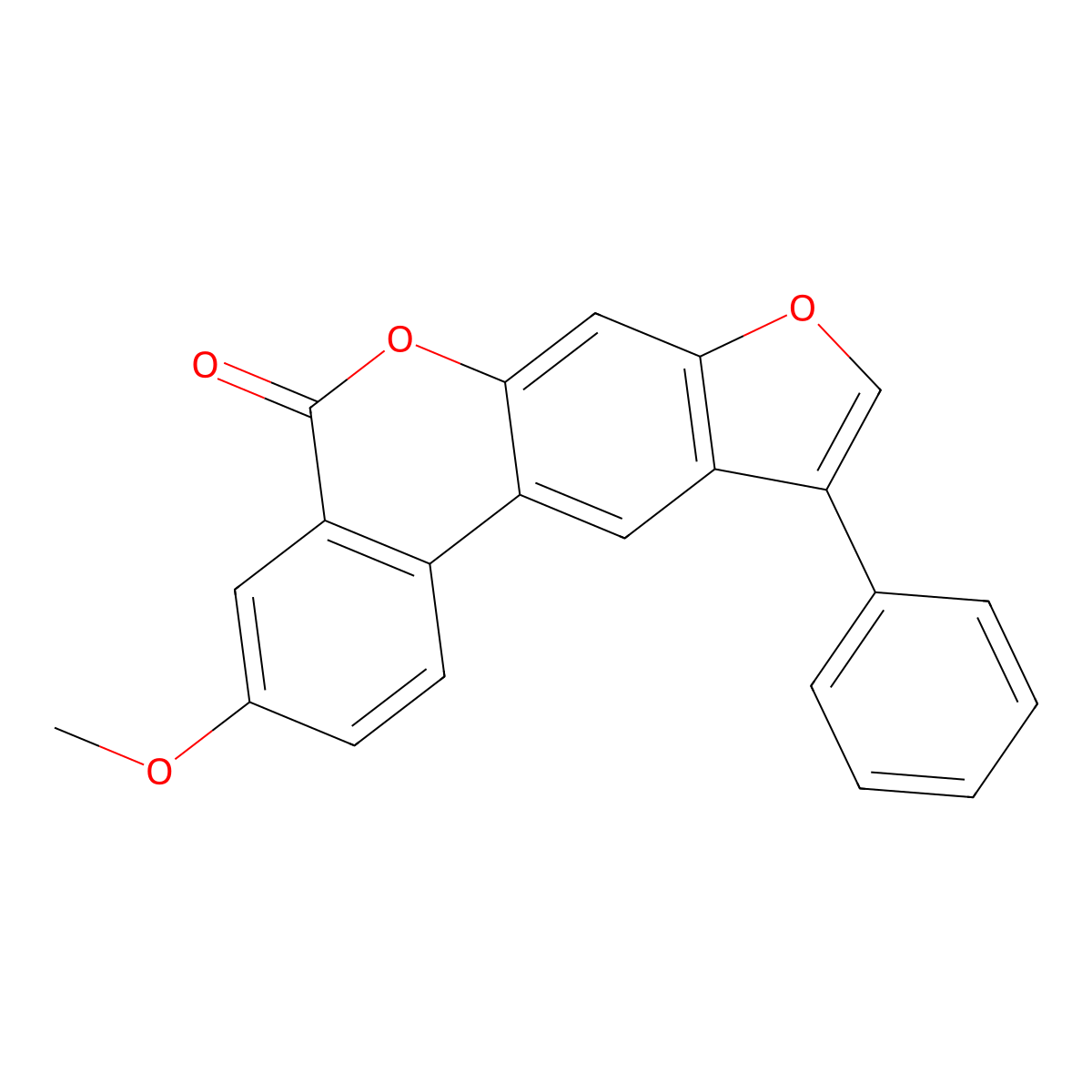 3-methoxy-10-phenyl-5H-benzo[c]furo[3,2-g]chromen-5-one molecular structure, CAS 500204-98-8
