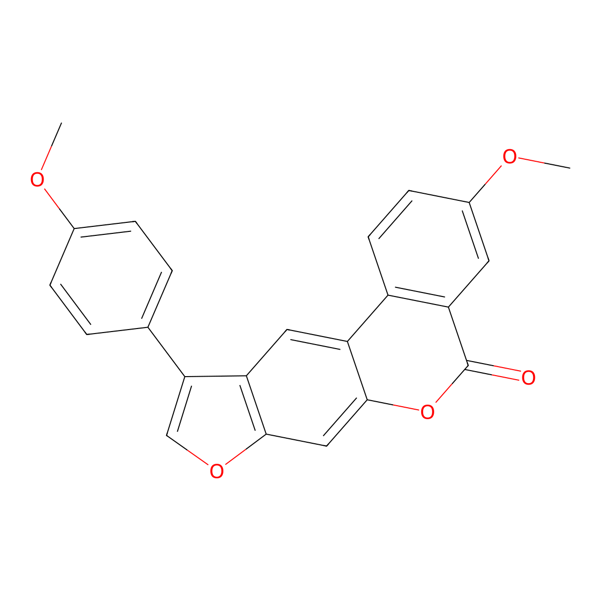 3-methoxy-10-(4-methoxyphenyl)-5H-benzo[c]furo[3,2-g]chromen-5-one molecular structure, CAS 500204-99-9