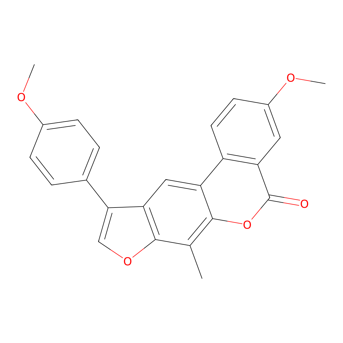3-methoxy-10-(4-methoxyphenyl)-7-methyl-5H-benzo[c]furo[3,2-g]chromen-5-one molecular structure, CAS 500205-00-5