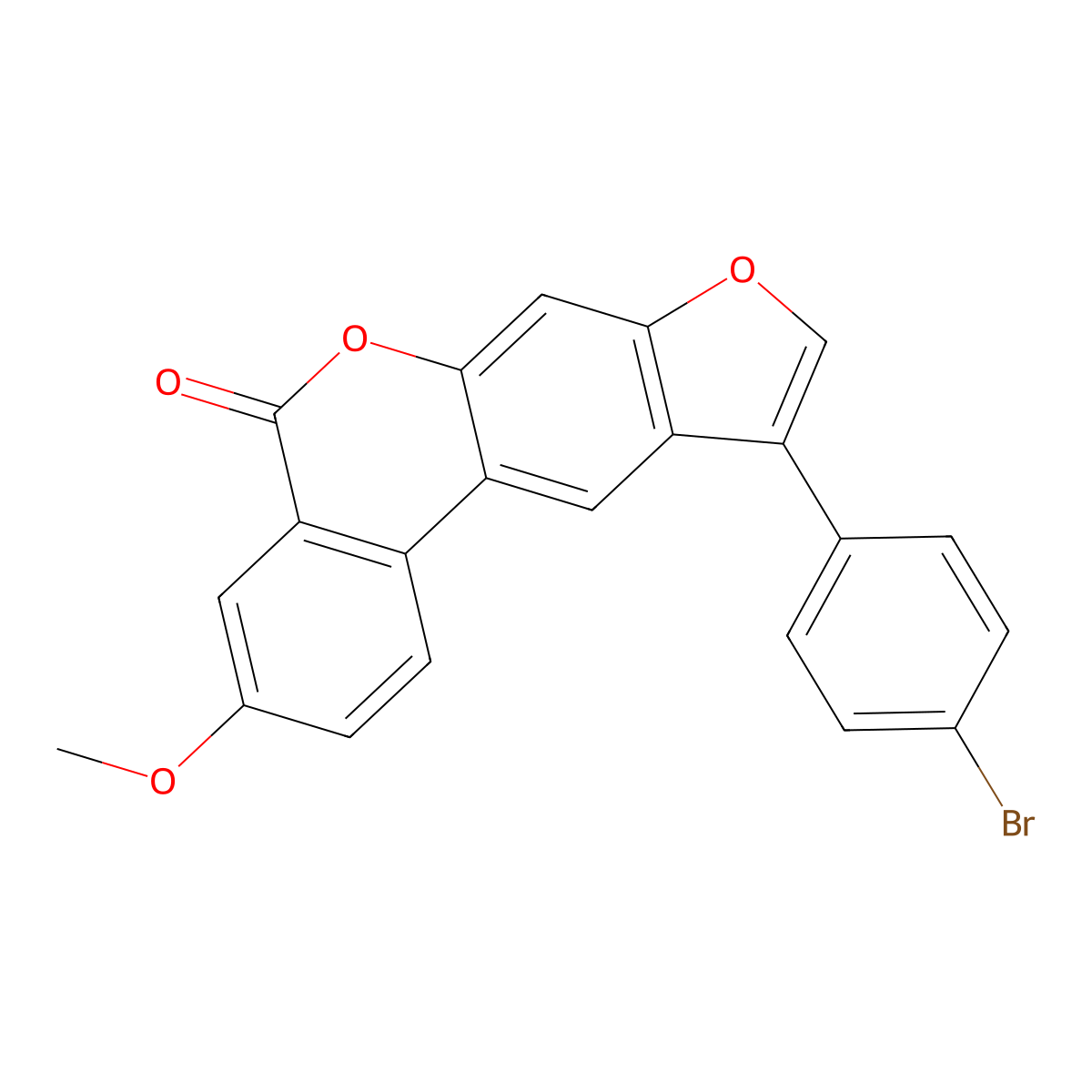 10-(4-bromophenyl)-3-methoxy-5H-benzo[c]furo[3,2-g]chromen-5-one molecular structure, CAS 500205-06-1