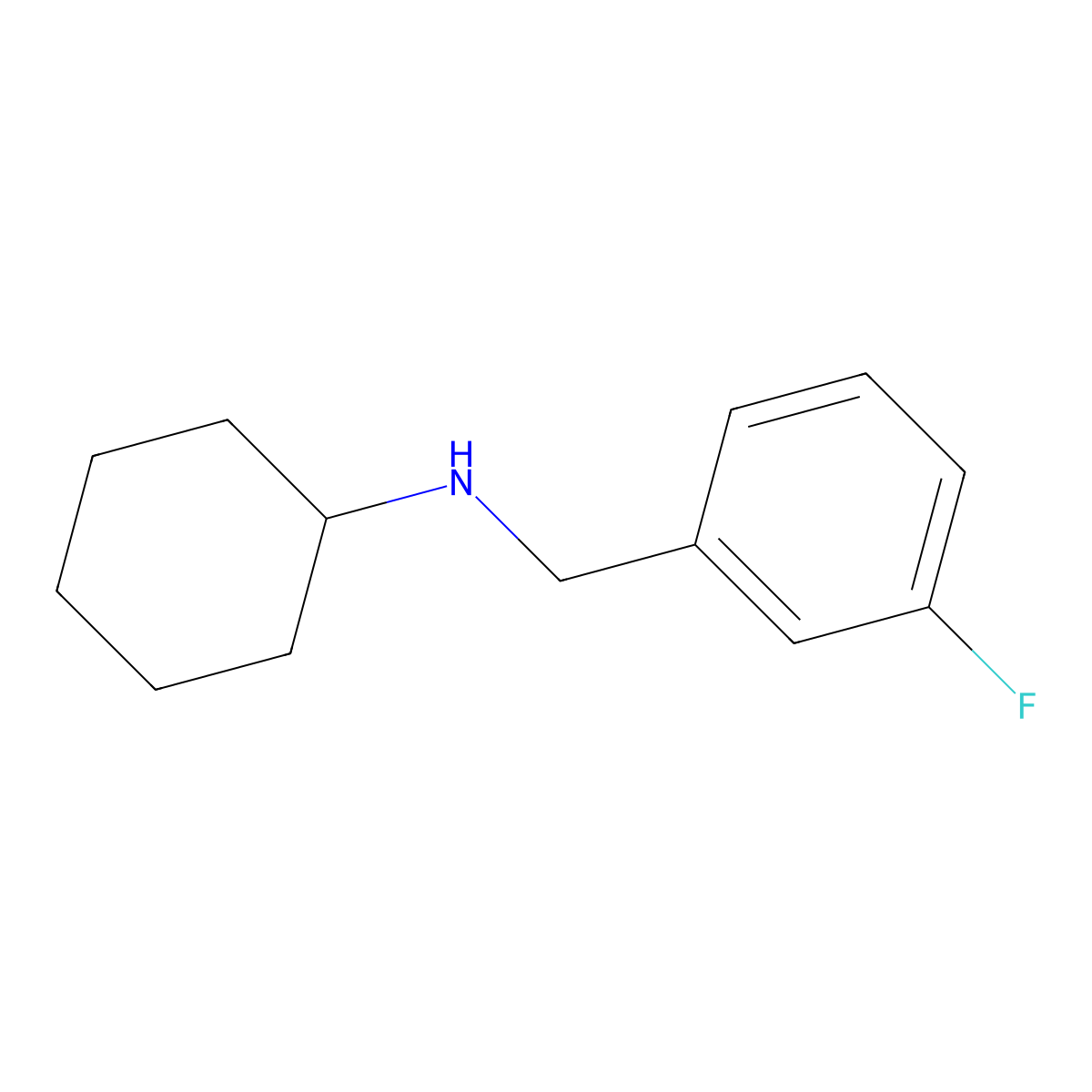 N-(3-Fluorobenzyl)cyclohexanamine molecular structure, CAS 500221-71-6