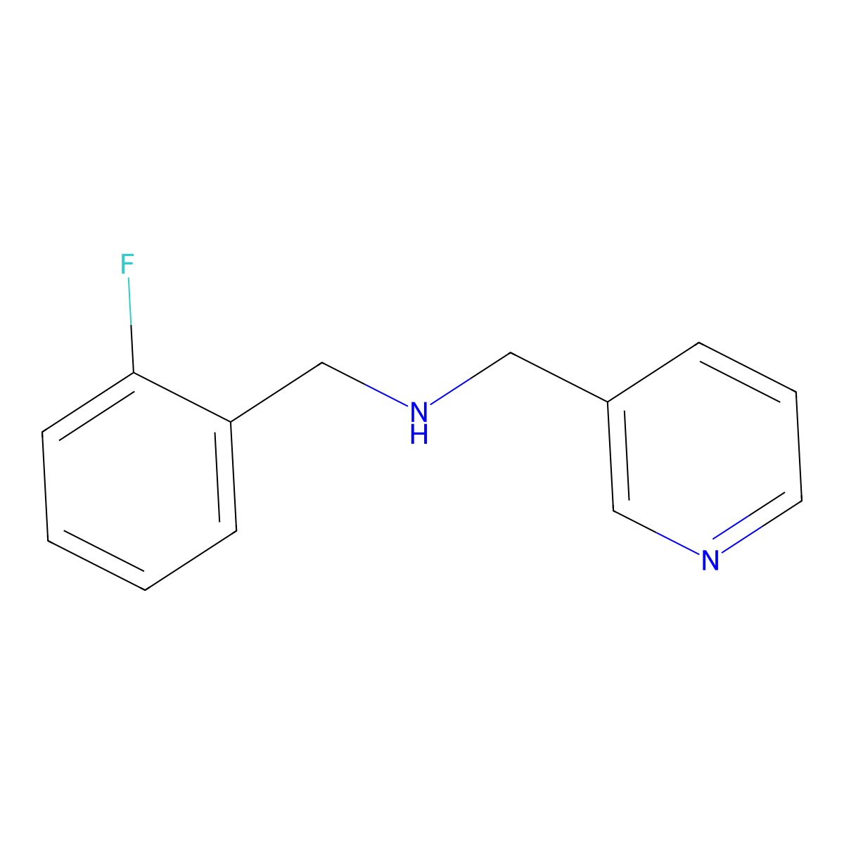 (2-Fluoro-benzyl)-pyridin-3-ylmethyl-amine molecular structure, CAS 500221-74-9
