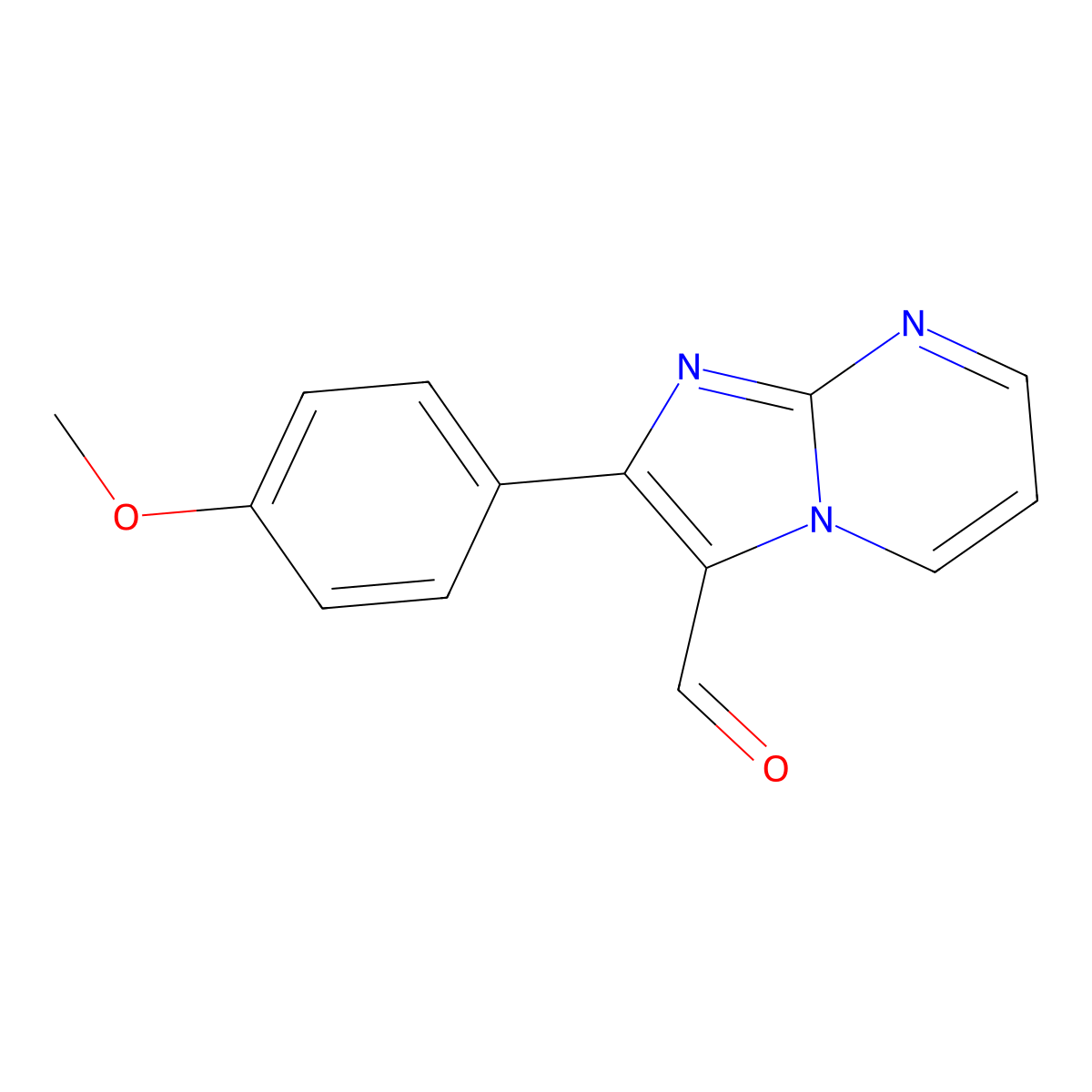 2-(4-Methoxyphenyl)imidazo[1,2-a]pyrimidine-3-carbaldehyde molecular structure, CAS 500228-75-1