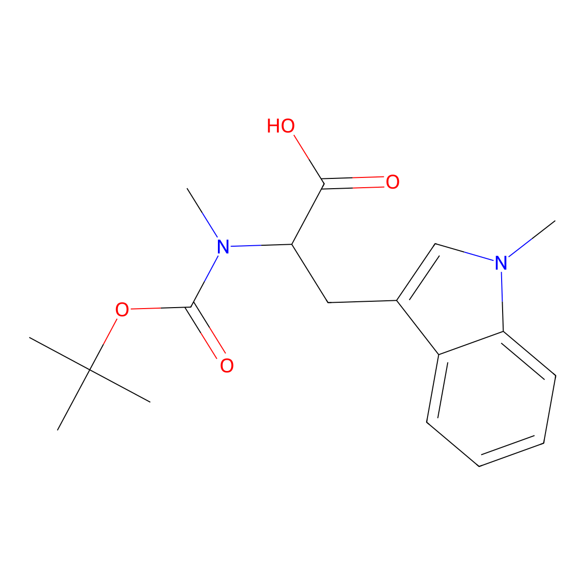 N-Boc-N,1-dimethyl-L-tryptophan molecular structure, CAS 500229-48-1