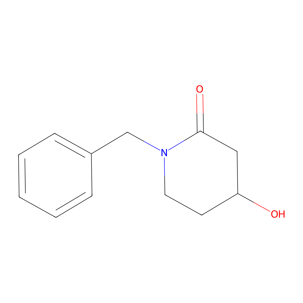 4-Hydroxy-1-(phenylmethyl)-2-piperidinone molecular structure, CAS 500229-81-2