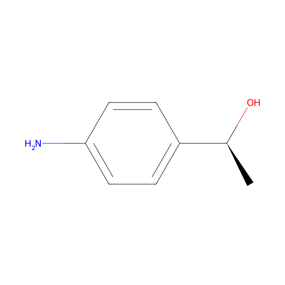 (1S)-1-(4-aminophenyl)ethan-1-ol molecular structure, CAS 500229-84-5
