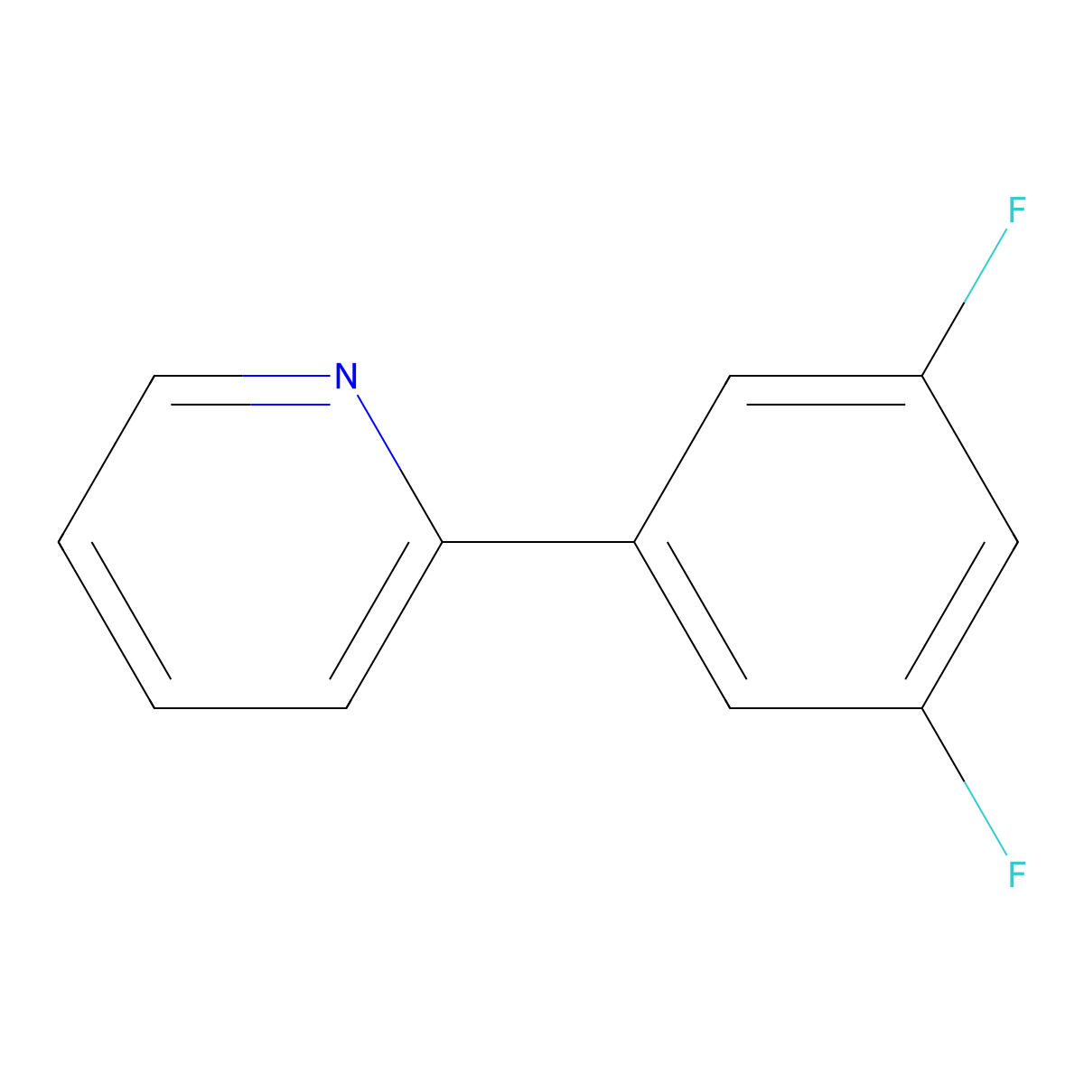 2-(3,5-Difluorophenyl)pyridine molecular structure, CAS 500229-85-6