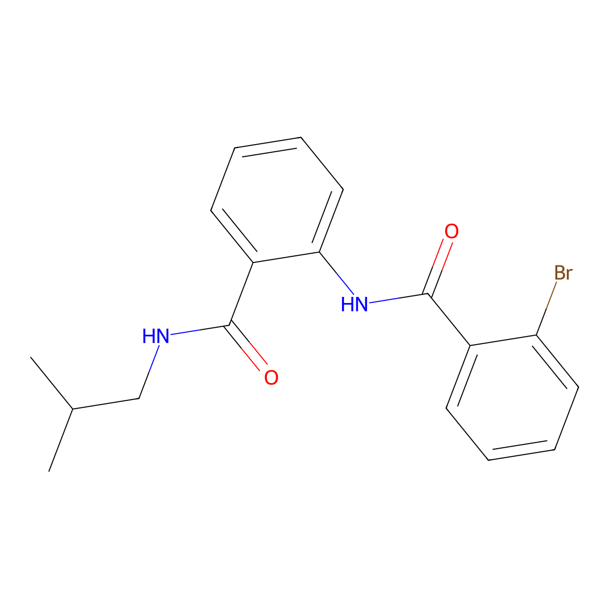 2-[(2-bromobenzoyl)amino]-N-(2-methylpropyl)benzamide molecular structure, CAS 500262-16-8
