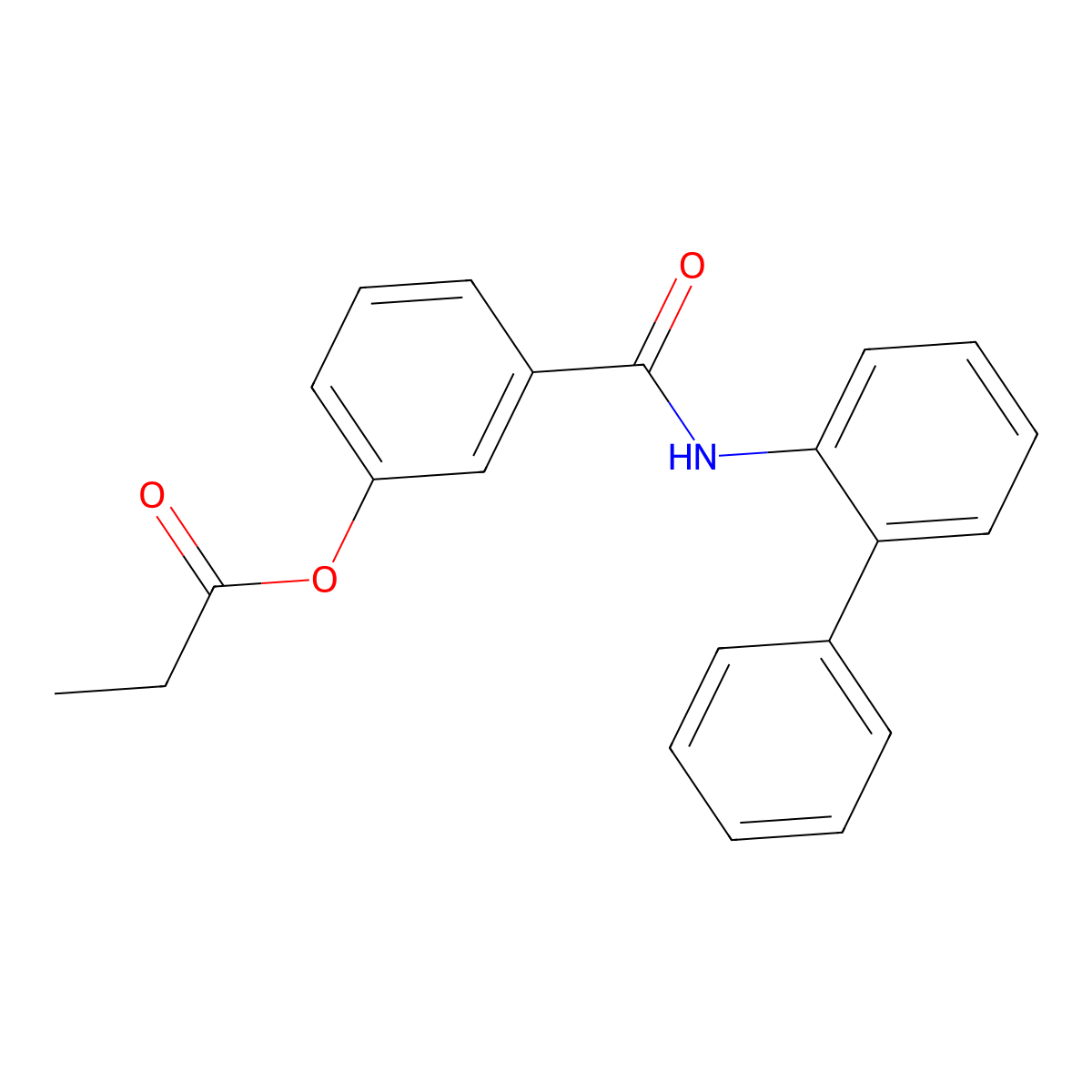 3-(Biphenyl-2-ylcarbamoyl)phenyl propanoate molecular structure, CAS 500262-92-0