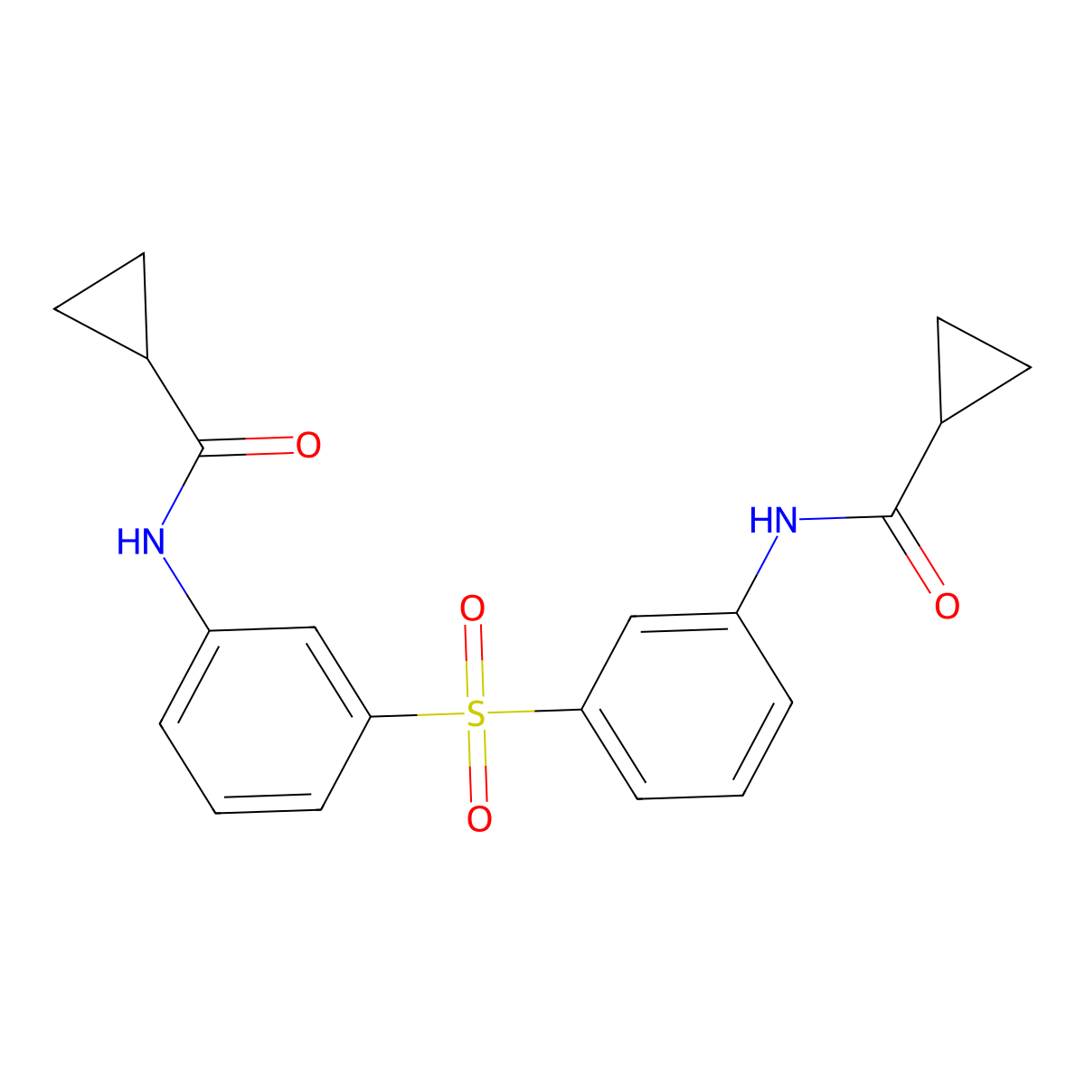 N,N'-(sulfonyldi-3,1-phenylene)dicyclopropanecarboxamide molecular structure, CAS 500263-00-3