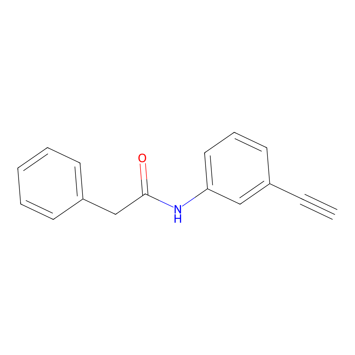 N-(3-ethynylphenyl)-2-phenylacetamide molecular structure, CAS 500263-05-8
