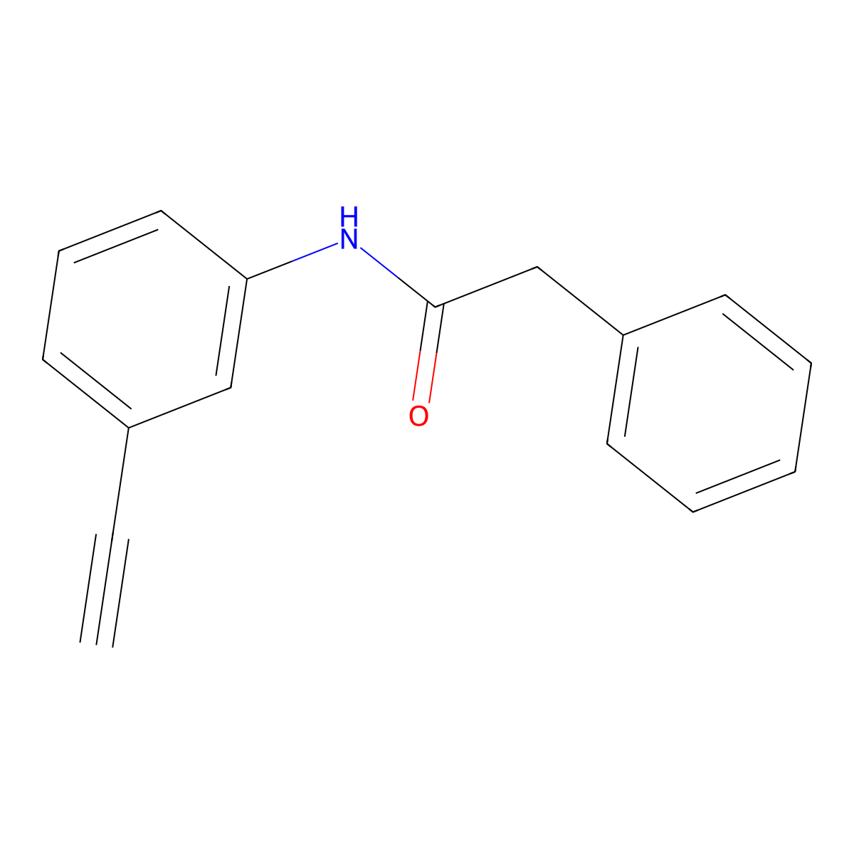 N-(3-ethynylphenyl)-2-phenylacetamide molecular structure, CAS 500263-05-8