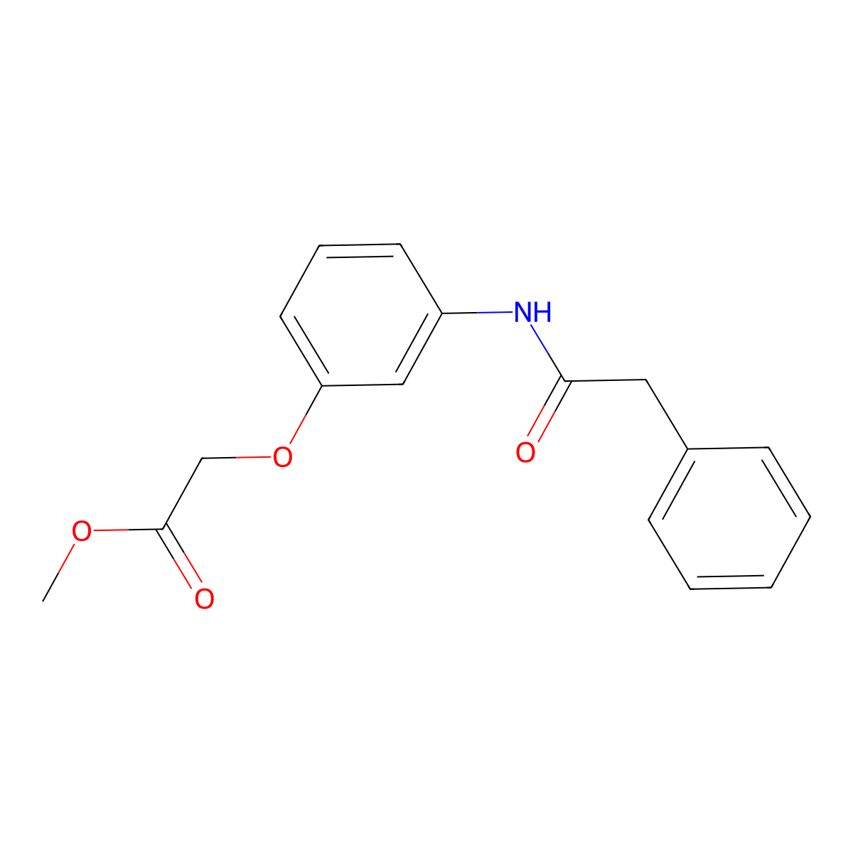 Methyl {3-[(phenylacetyl)amino]phenoxy}acetate molecular structure, CAS 500263-07-0