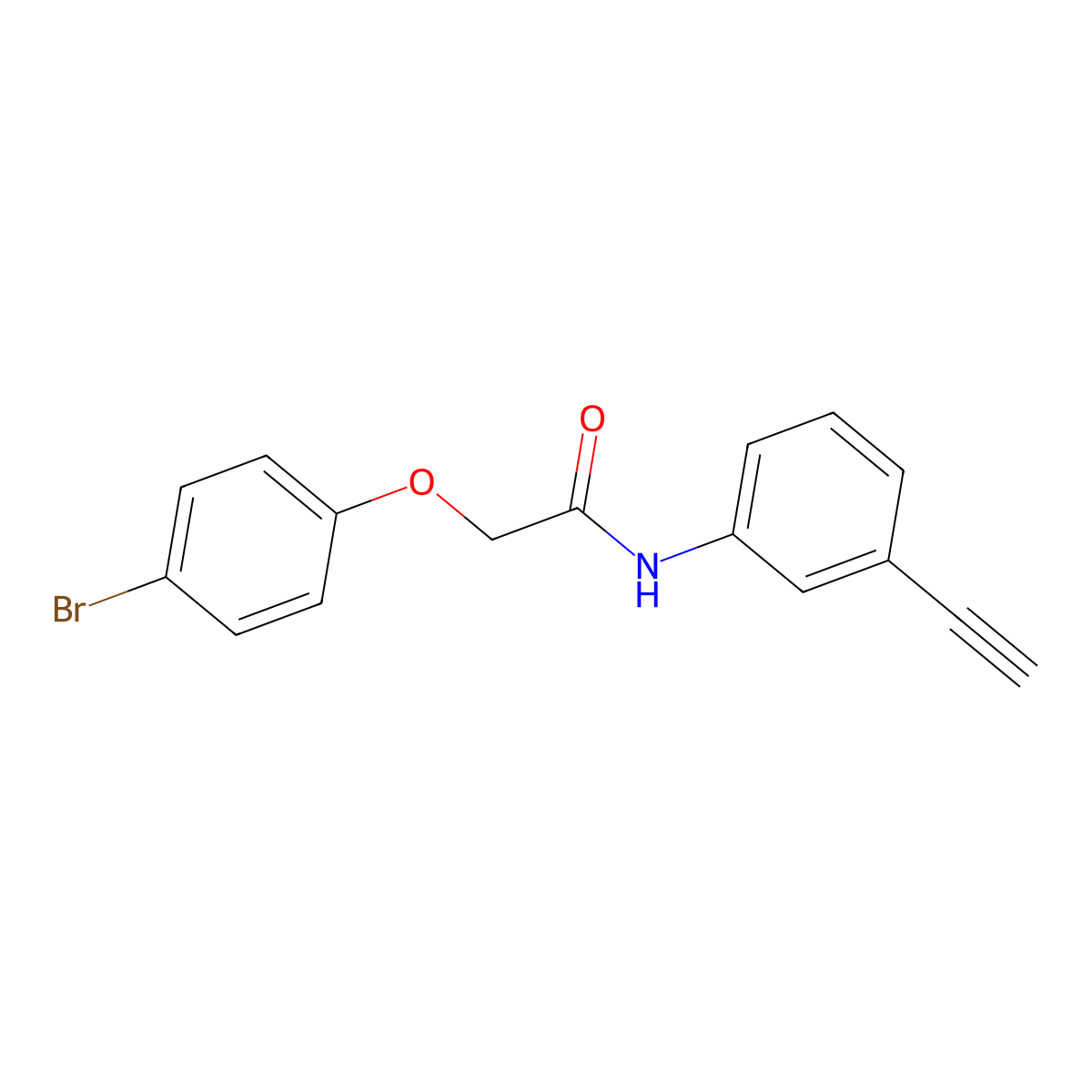 2-(4-bromophenoxy)-N-(3-ethynylphenyl)acetamide molecular structure, CAS 500263-09-2
