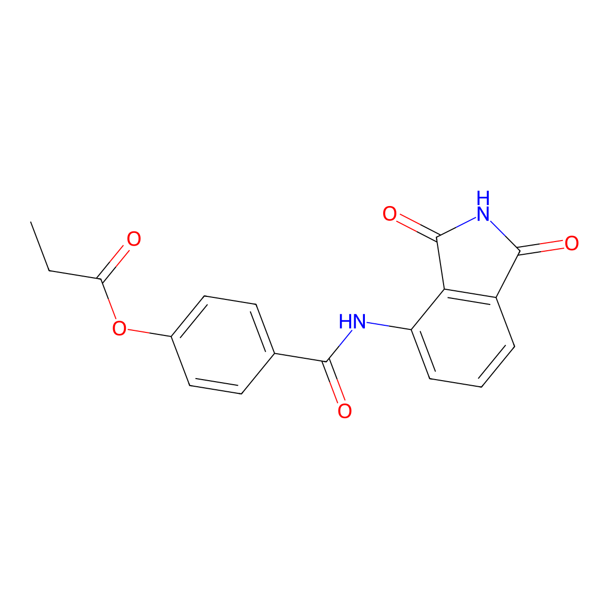 4-[(1,3-dioxo-2,3-dihydro-1H-isoindol-4-yl)carbamoyl]phenyl propanoate molecular structure, CAS 500263-60-5
