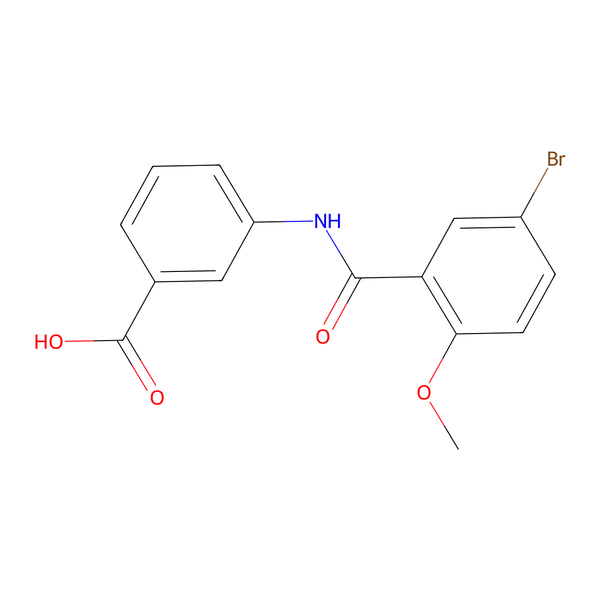3-[(5-Bromo-2-methoxybenzoyl)amino]benzoic acid molecular structure, CAS 500264-07-3