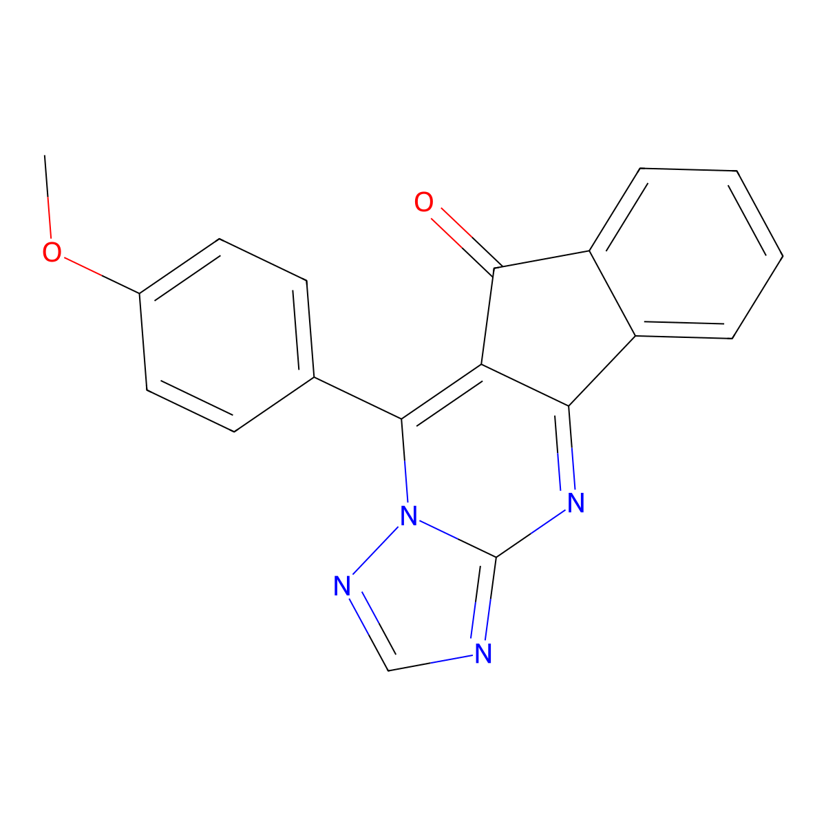 10-(4-methoxyphenyl)-9H-indeno[1,2-d][1,2,4]triazolo[1,5-a]pyrimidin-9-one molecular structure, CAS 500268-01-9