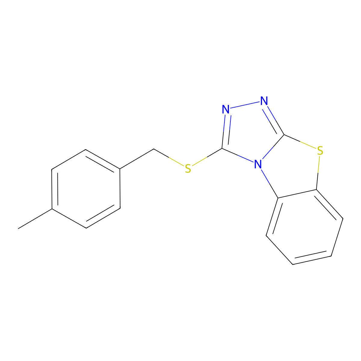 3-[(4-Methylbenzyl)sulfanyl][1,2,4]triazolo[3,4-b][1,3]benzothiazole molecular structure, CAS 500272-02-6