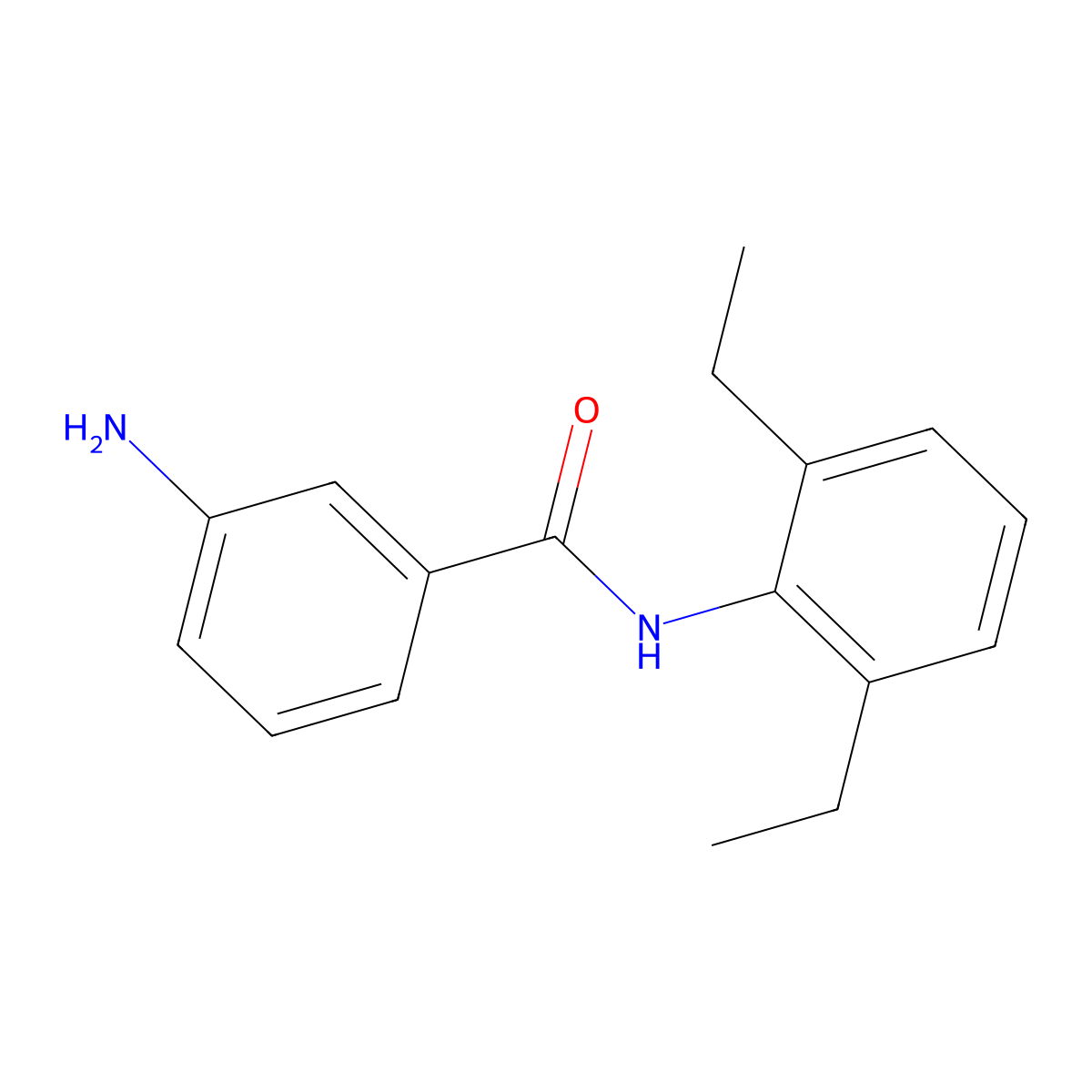 3-amino-N-(2,6-diethylphenyl)benzamide molecular structure, CAS 500274-46-4