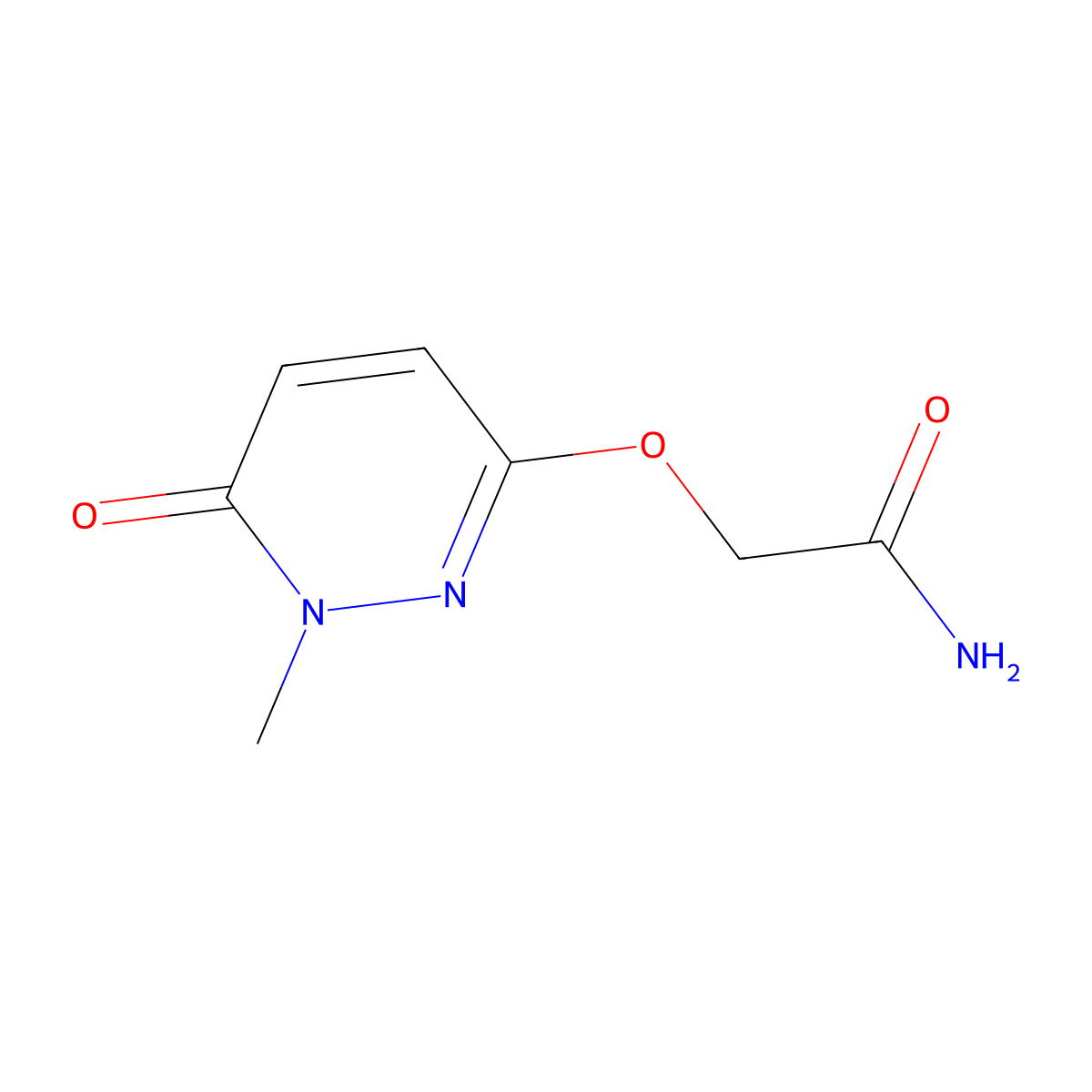 2-[(1-Methyl-6-oxo-1,6-dihydropyridazin-3-yl)oxy]acetamide molecular structure, CAS 500275-81-0
