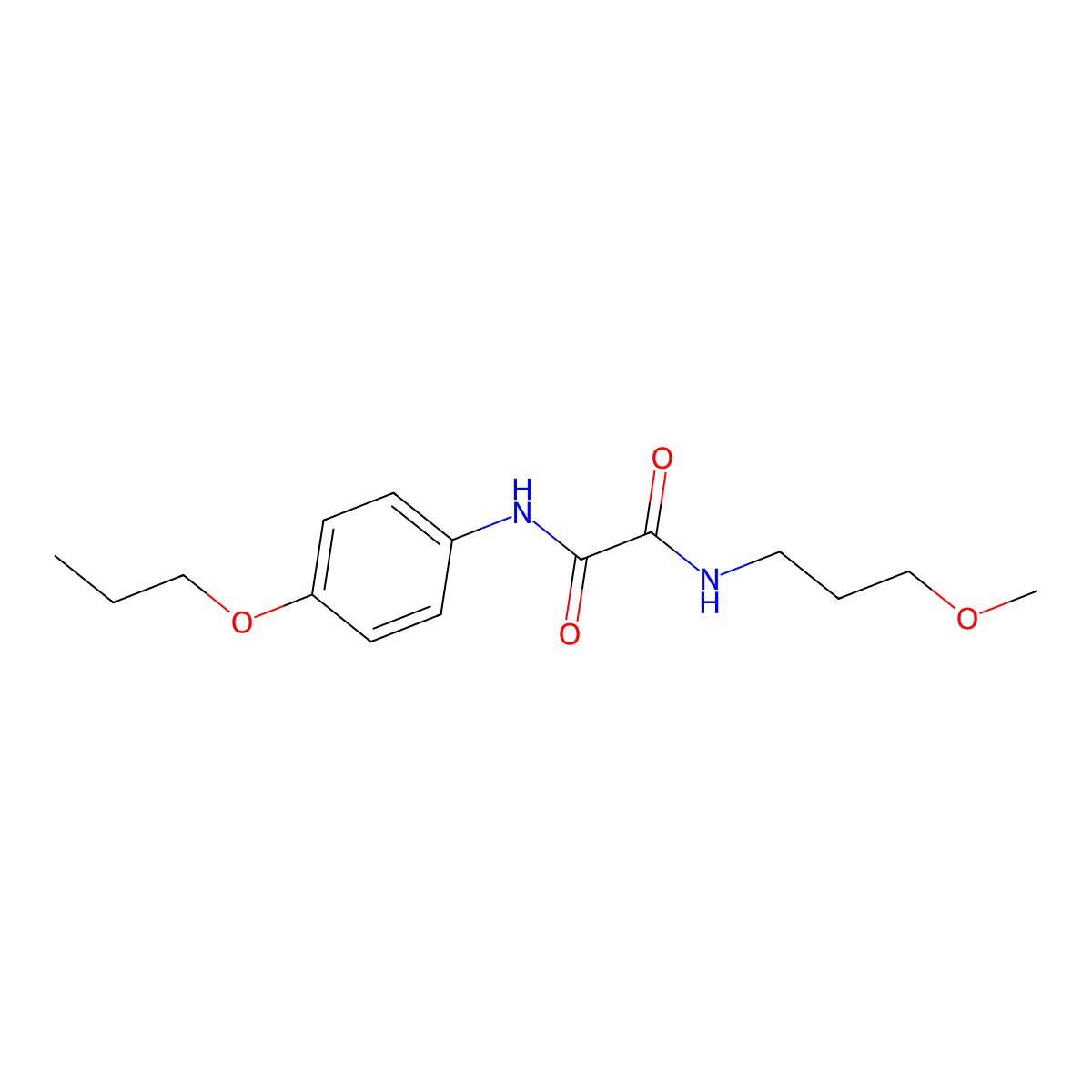 N-(3-methoxypropyl)-N'-(4-propoxyphenyl)oxamide molecular structure, CAS 500277-95-2