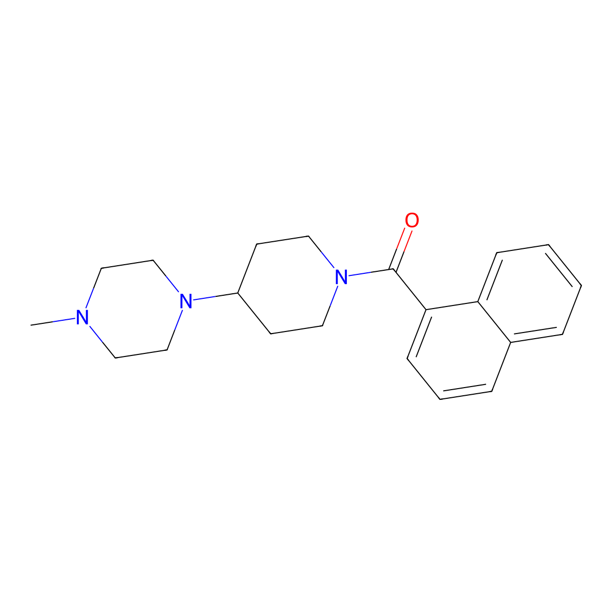 [4-(4-Methylpiperazin-1-yl)piperidin-1-yl]-naphthalen-1-ylmethanone molecular structure, CAS 500279-19-6